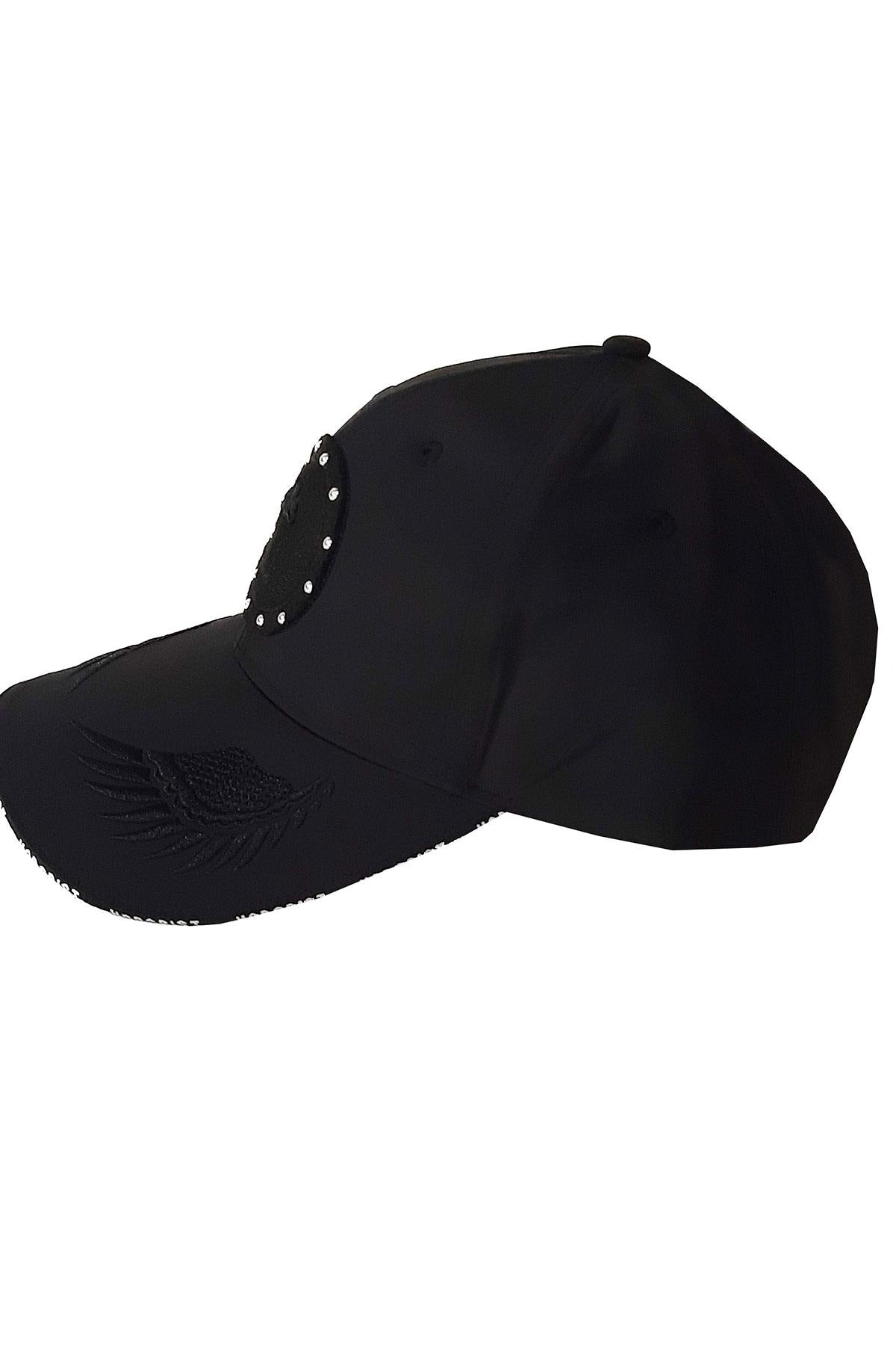 Black logo and rhinestone cap - Image n°2