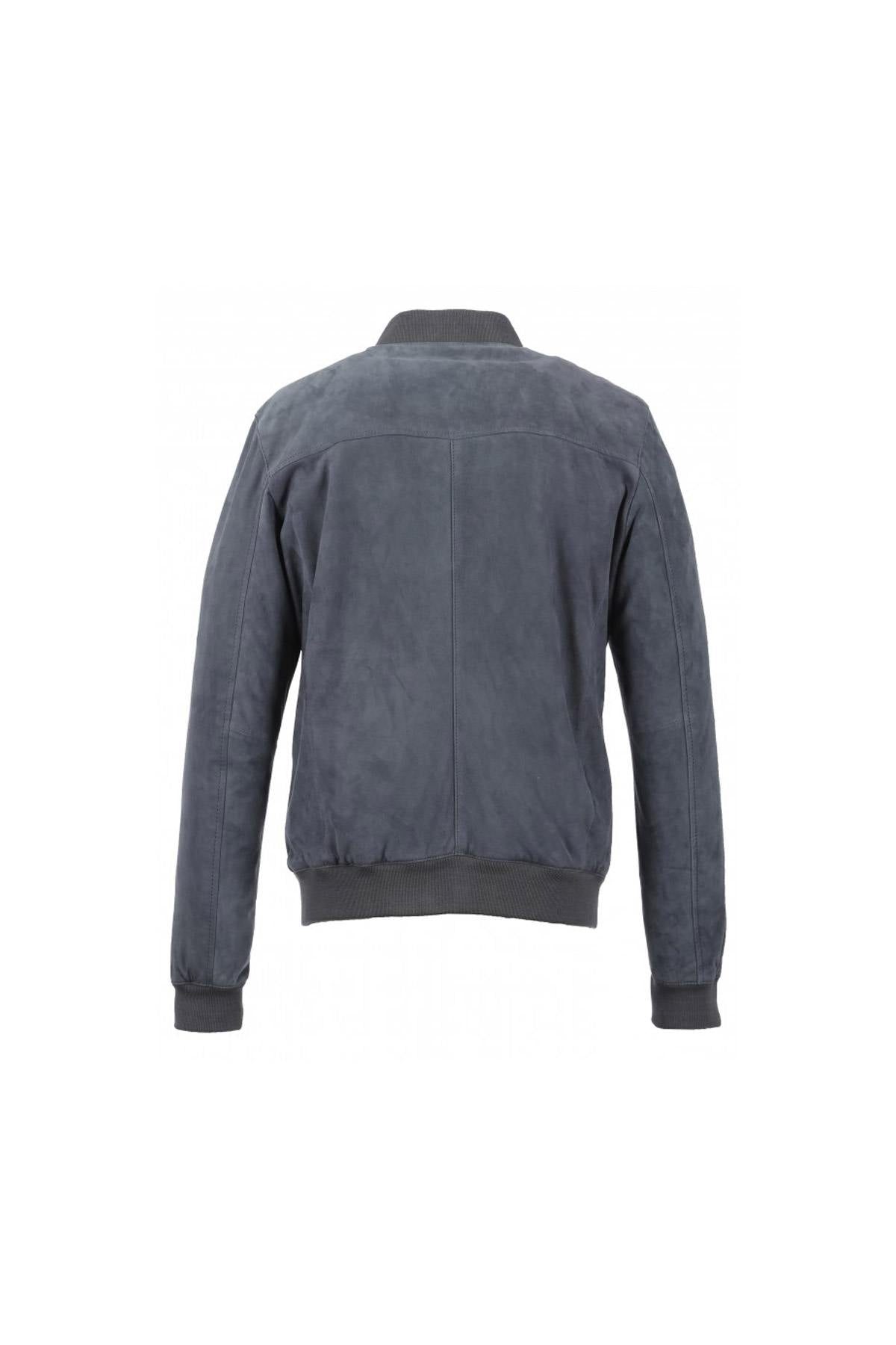 Petrol suede leather bomber - Image n°5