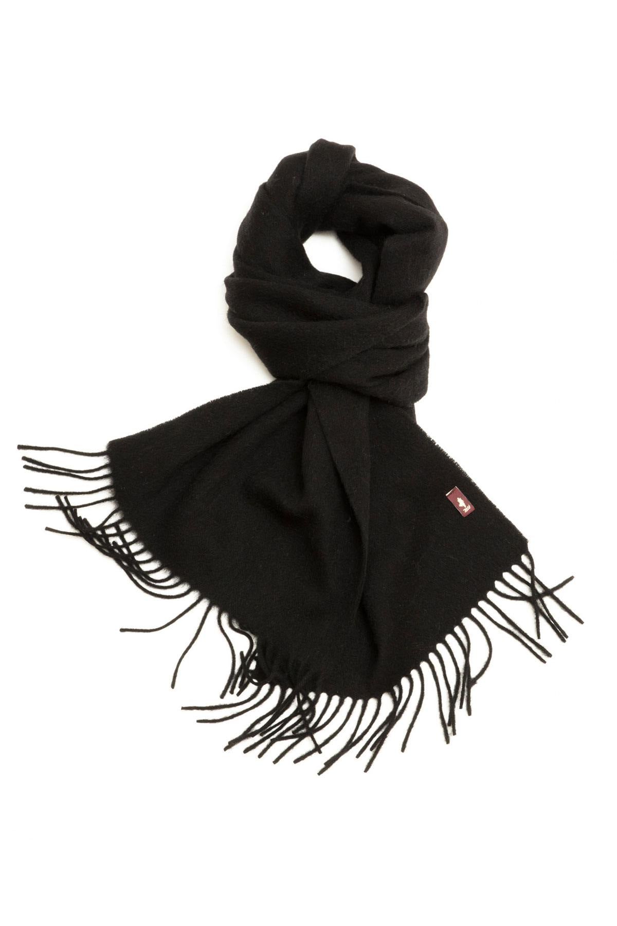 Black textile scarf - Image n°1