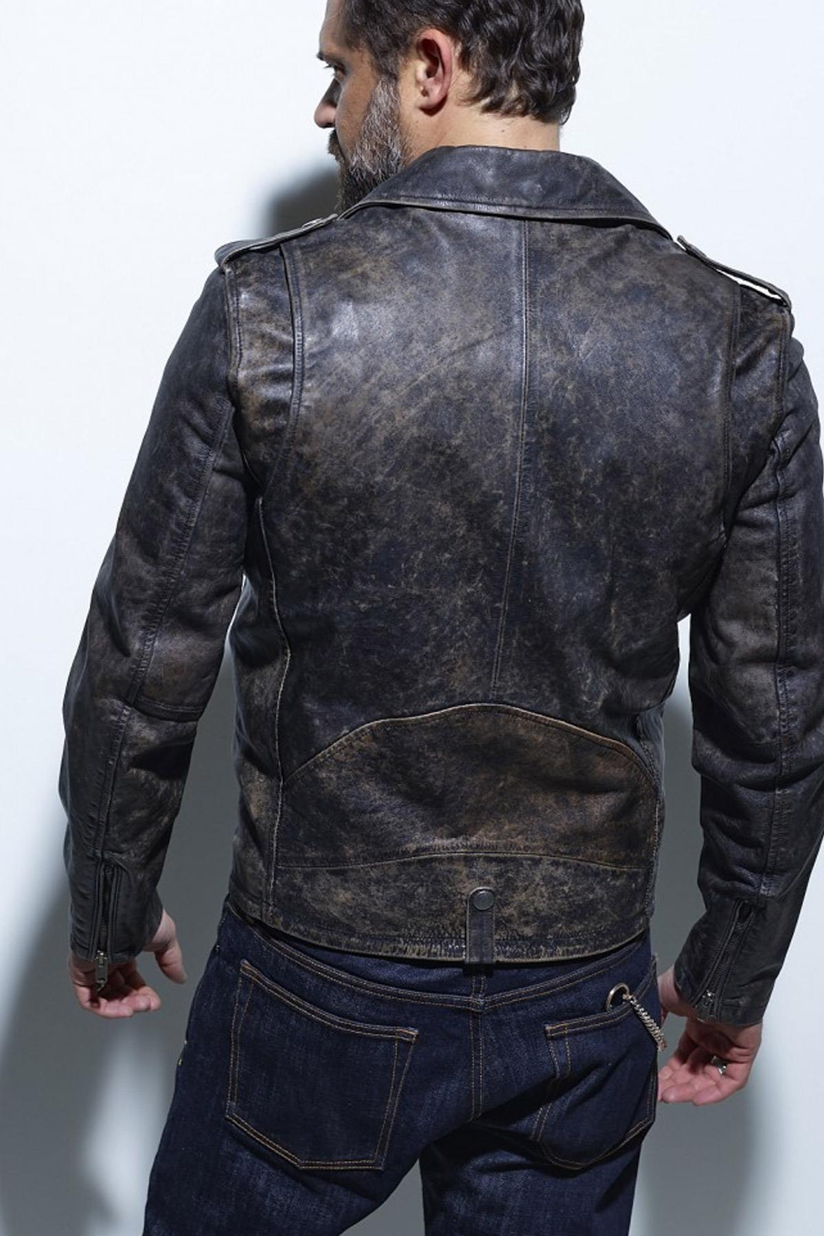 Perfecto in aged cowhide leather - Image n°4