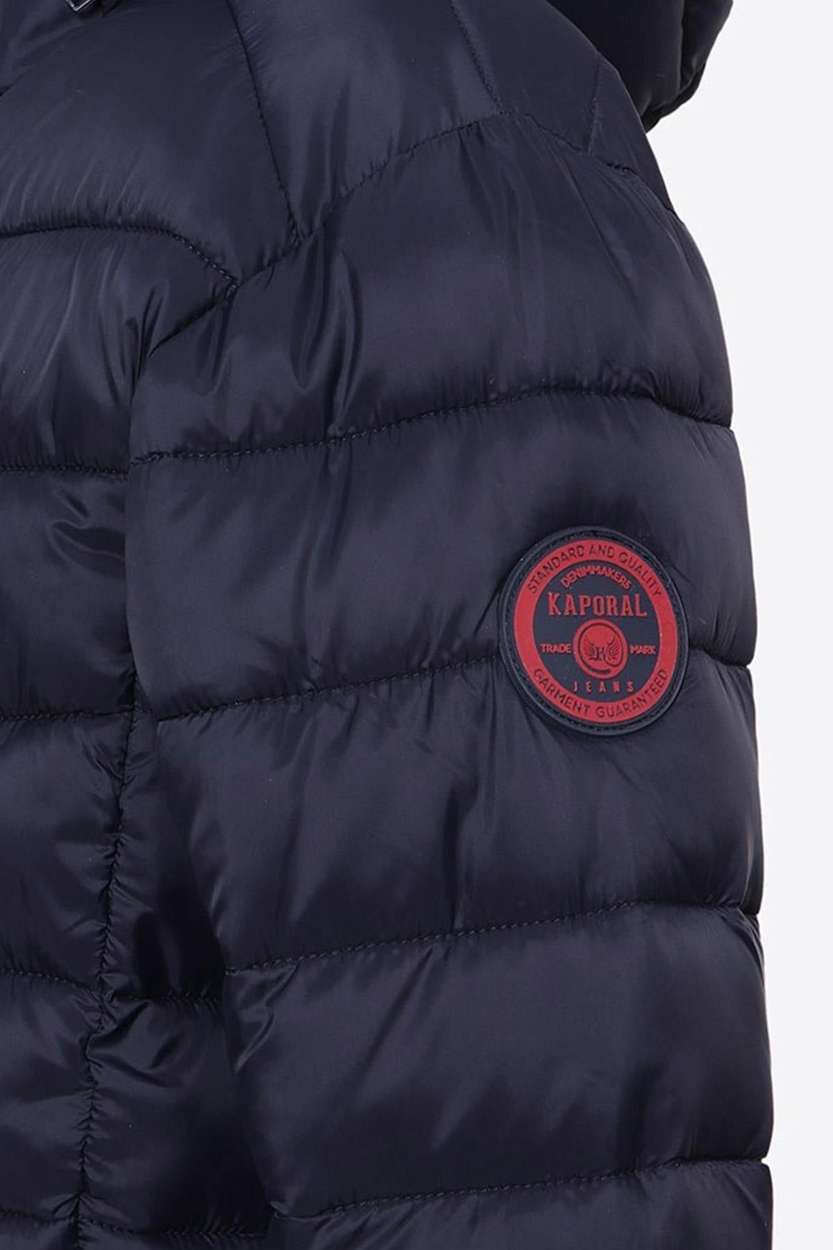 Navy blue children's down jacket - Image n°3