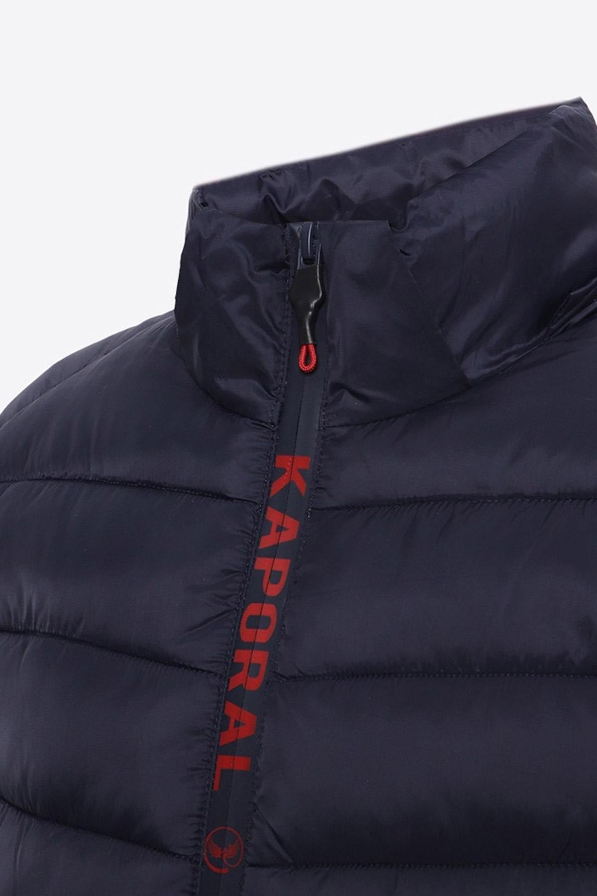 Navy blue children's down jacket - Image n°7