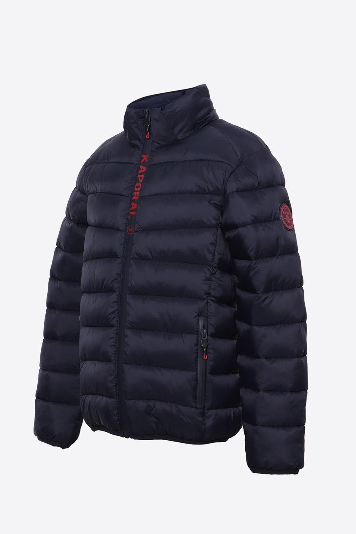 Navy blue children's down jacket - Image n°1