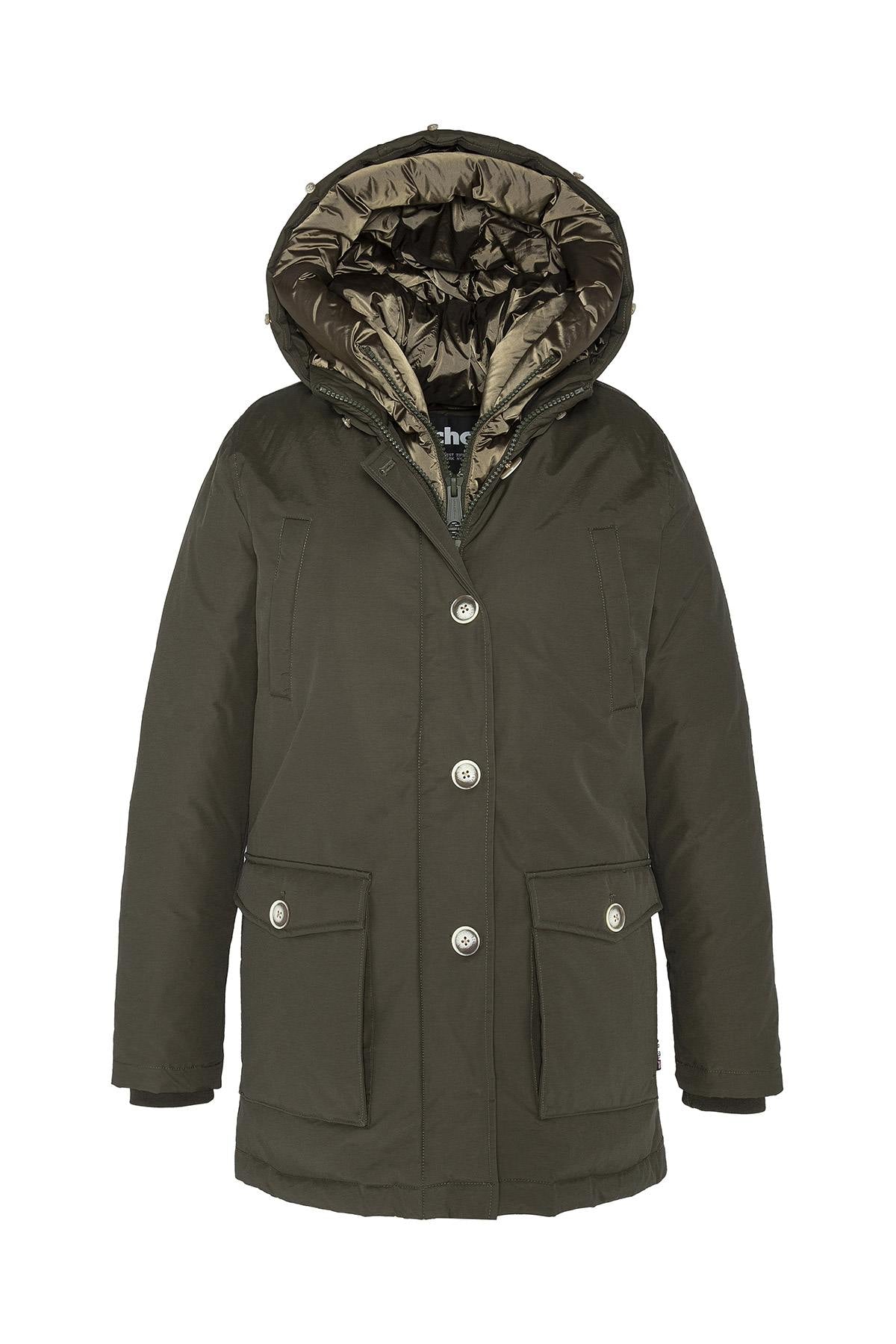 Khaki winter parka for women - Image n°4