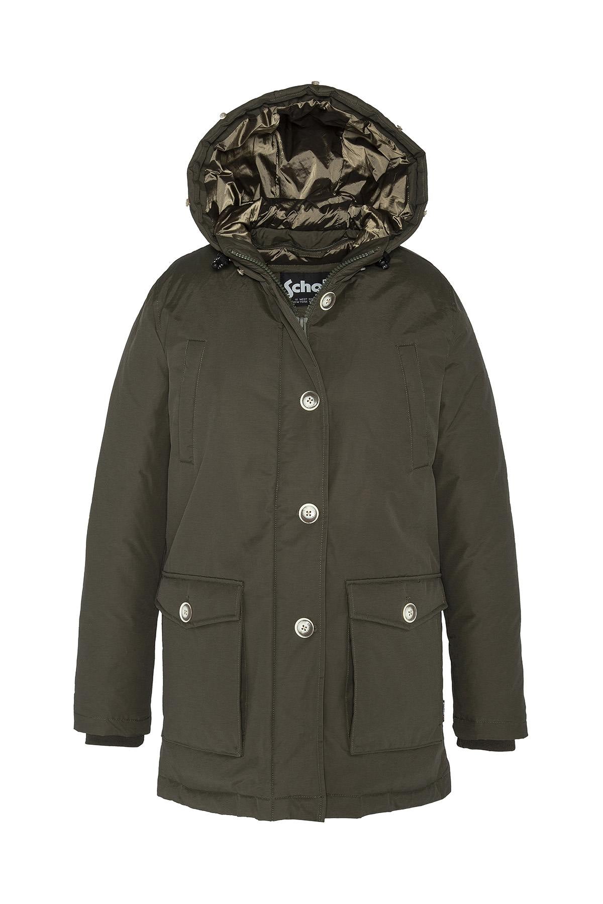 Khaki winter parka for women - Image n°5