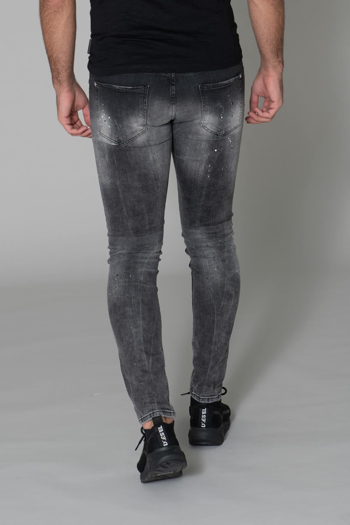 Destroyed black washed jeans - Image n°13