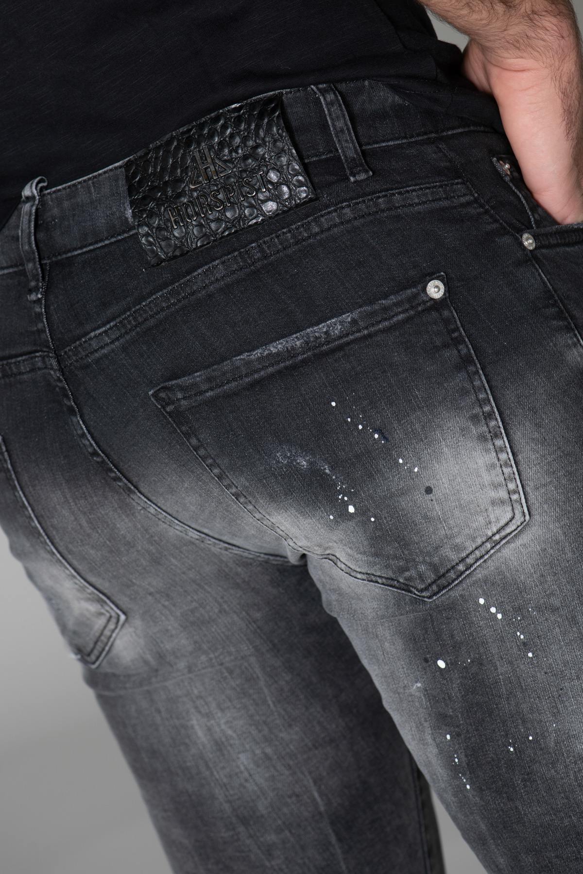 Destroyed black washed jeans - Image n°10