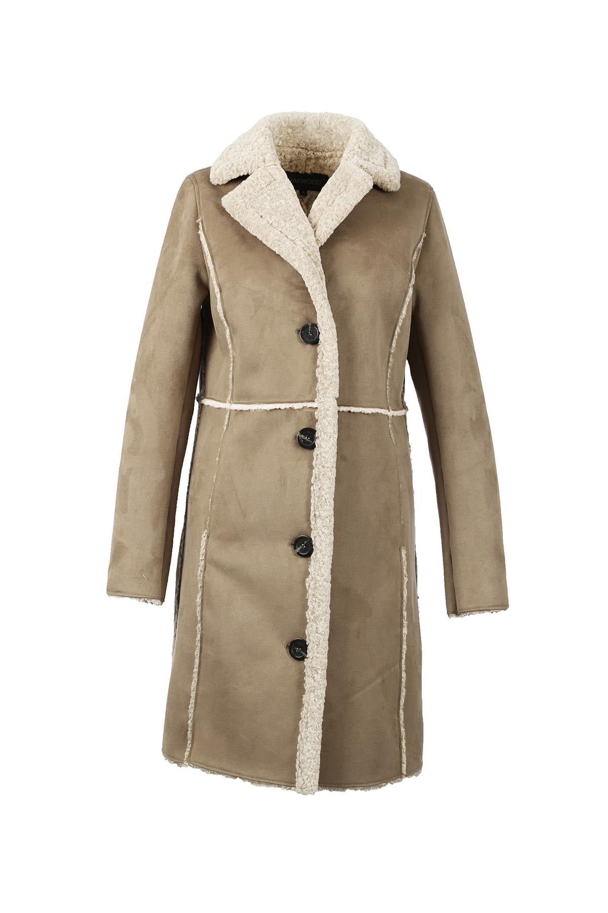 Women's faux shearling coat - Image n°10