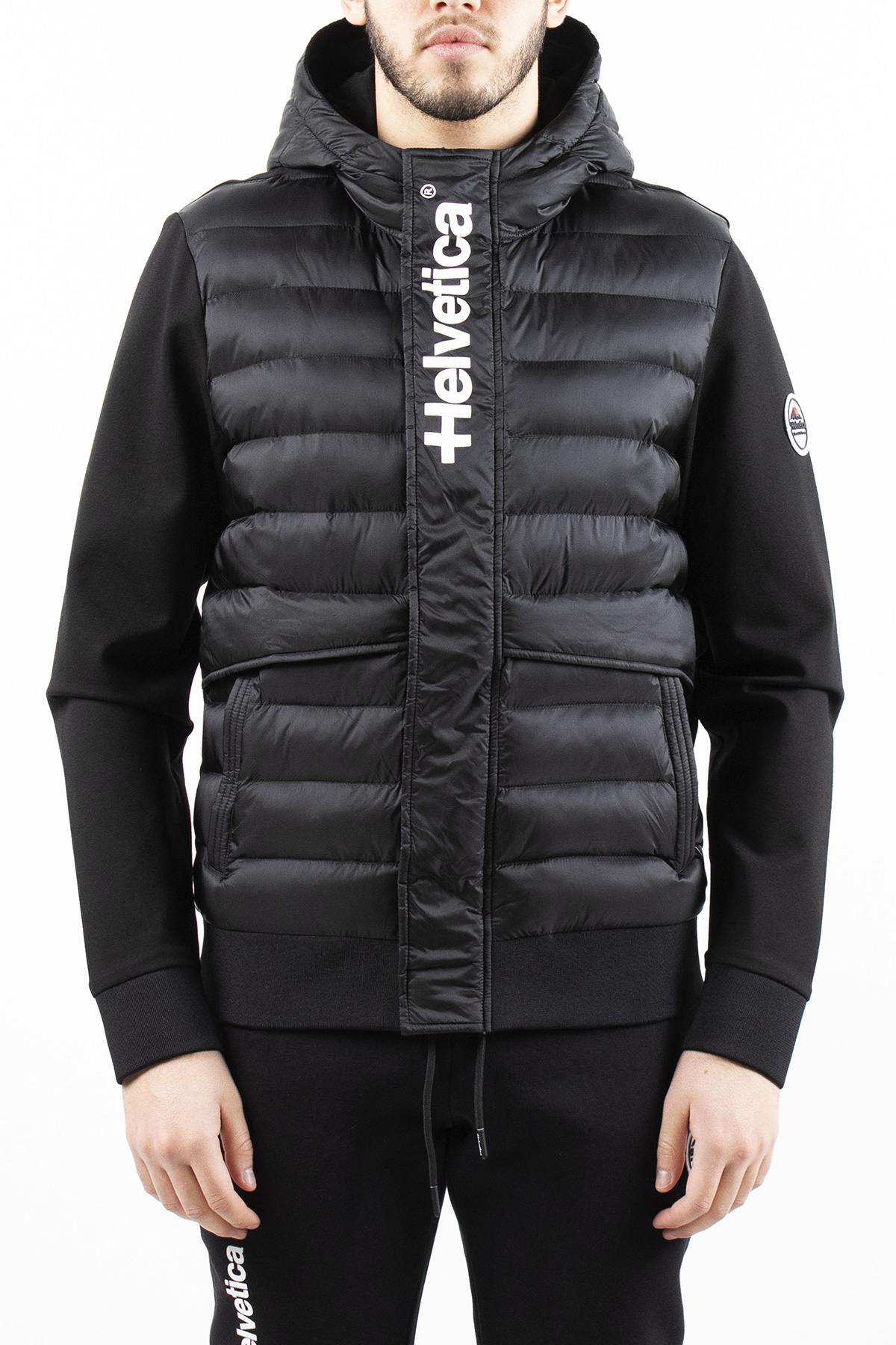 Bi-material down jacket - Image n°1