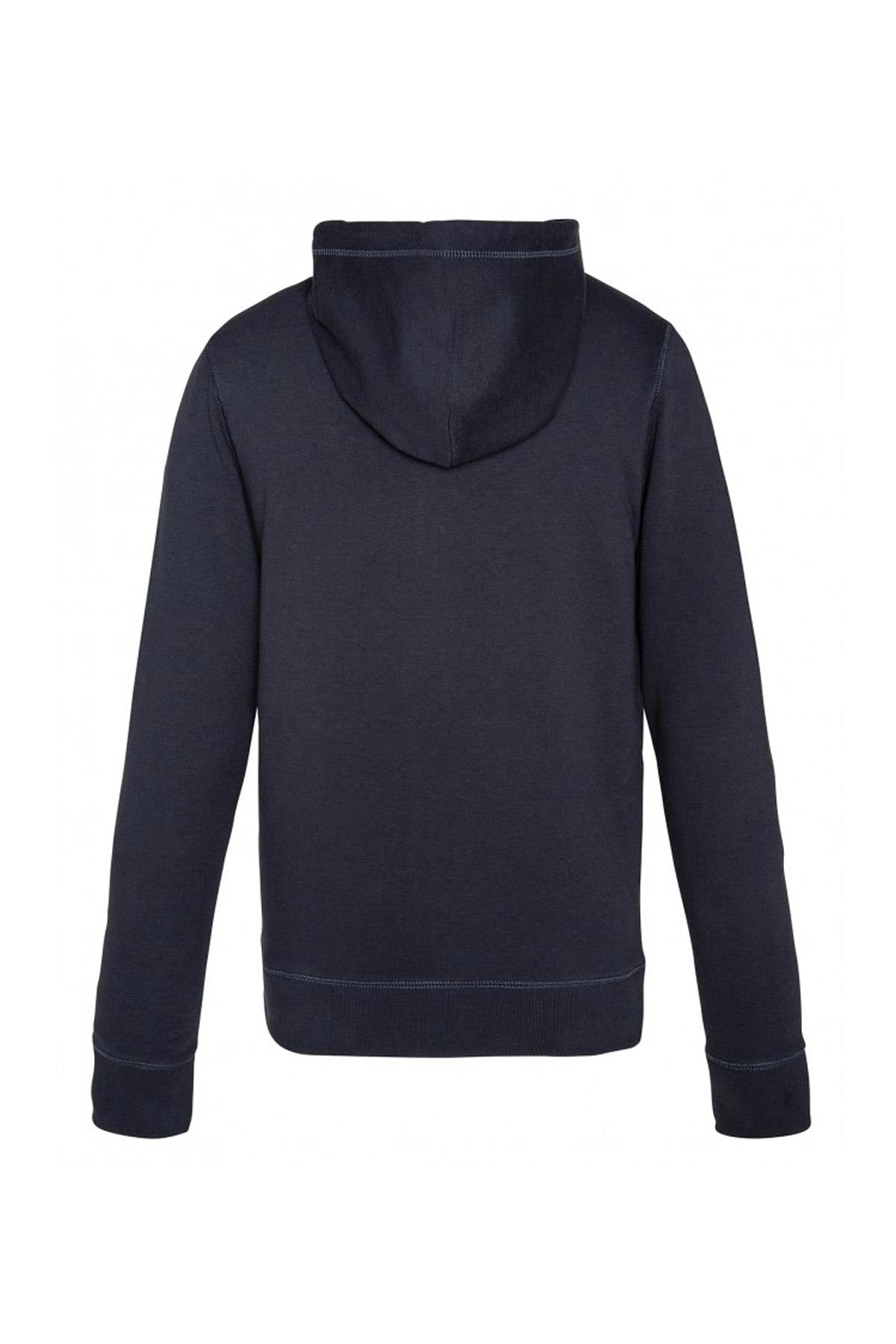 Navy blue zipped sweatshirt - Image n°2