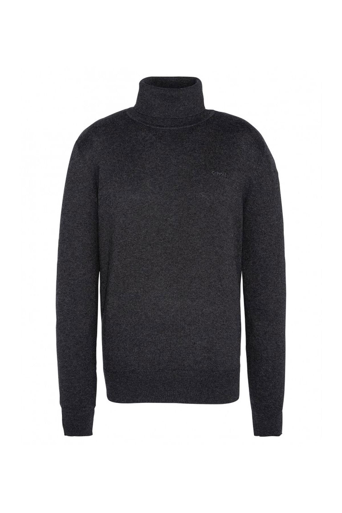 Men's anthracite turtleneck sweater - Image n°1