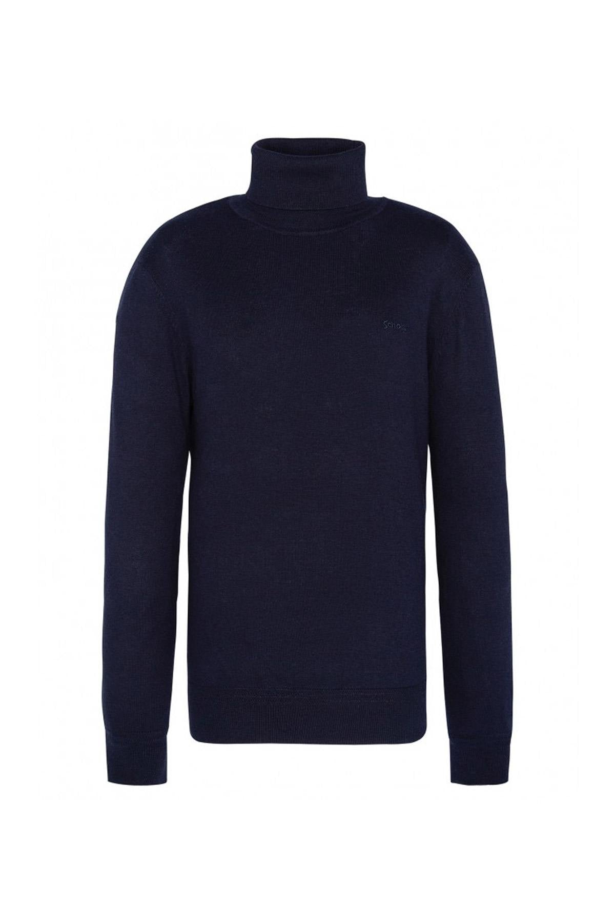 Navy blue turtleneck for men - Image n°1