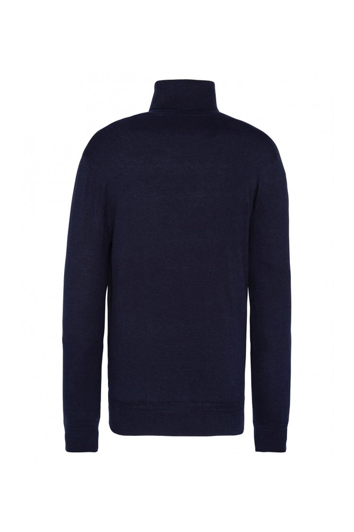 Navy blue turtleneck for men - Image n°2