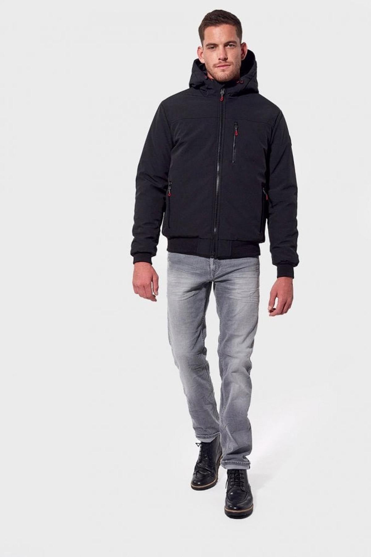 Men's warm black jacket - Image n°3