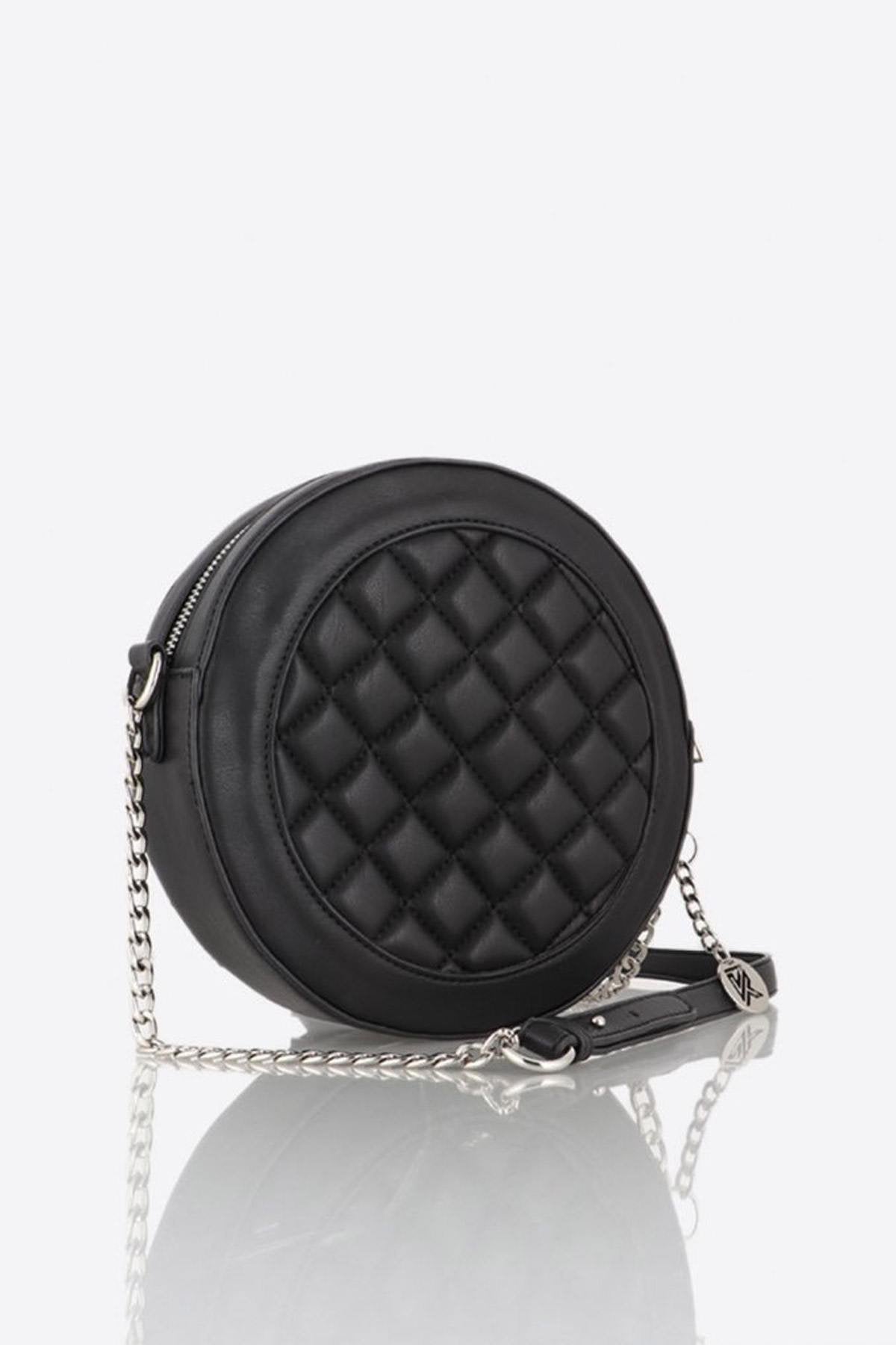 Round bag with chain shoulder strap - Image n°4