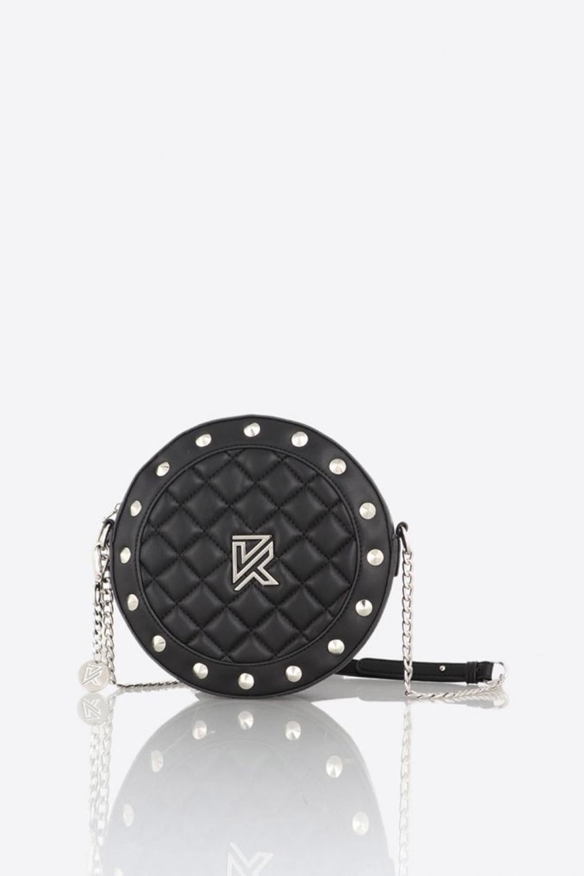 Round bag with chain shoulder strap - Image n°7