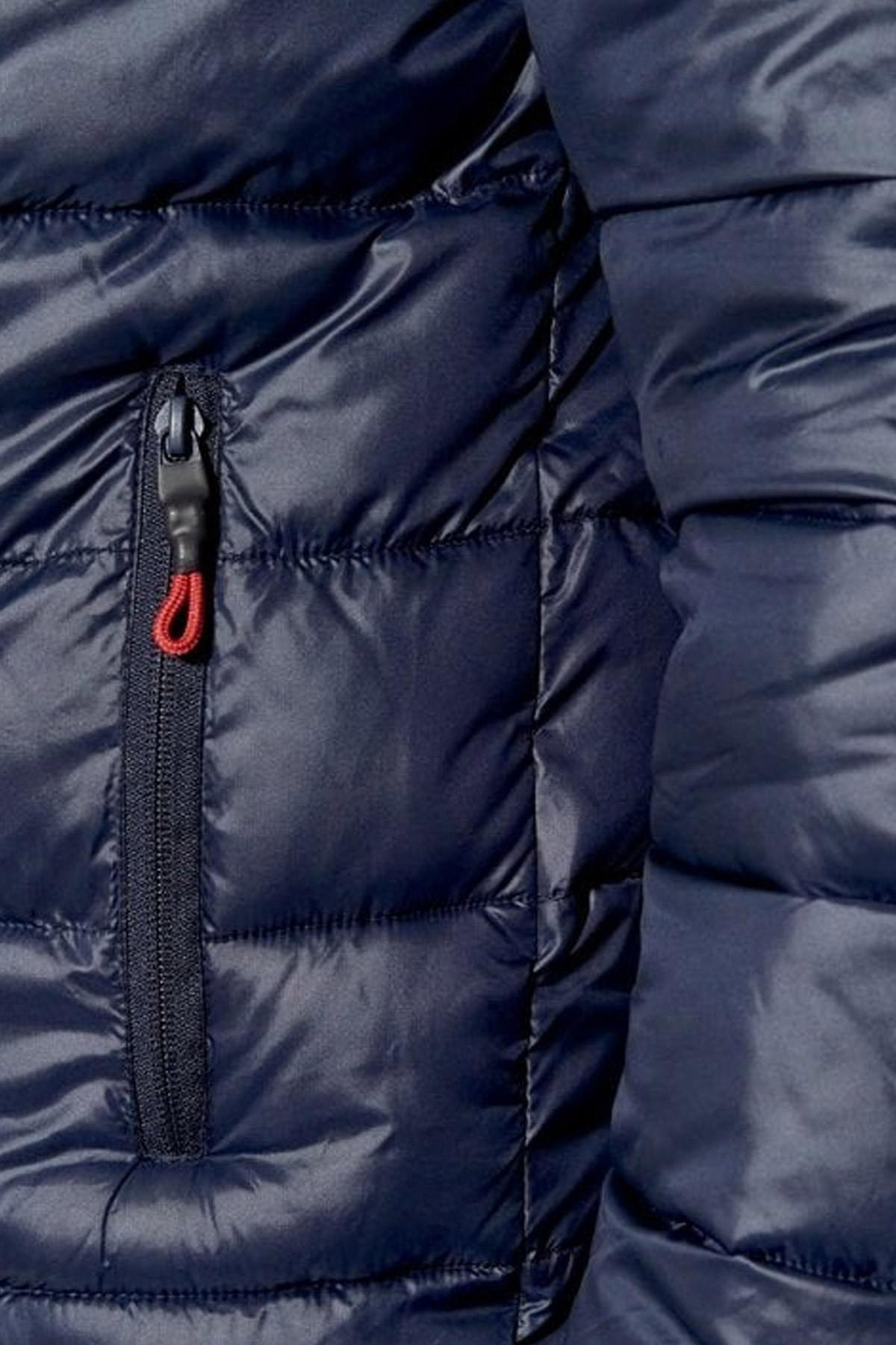 Blue recycled polyester down jacket - Image n°5