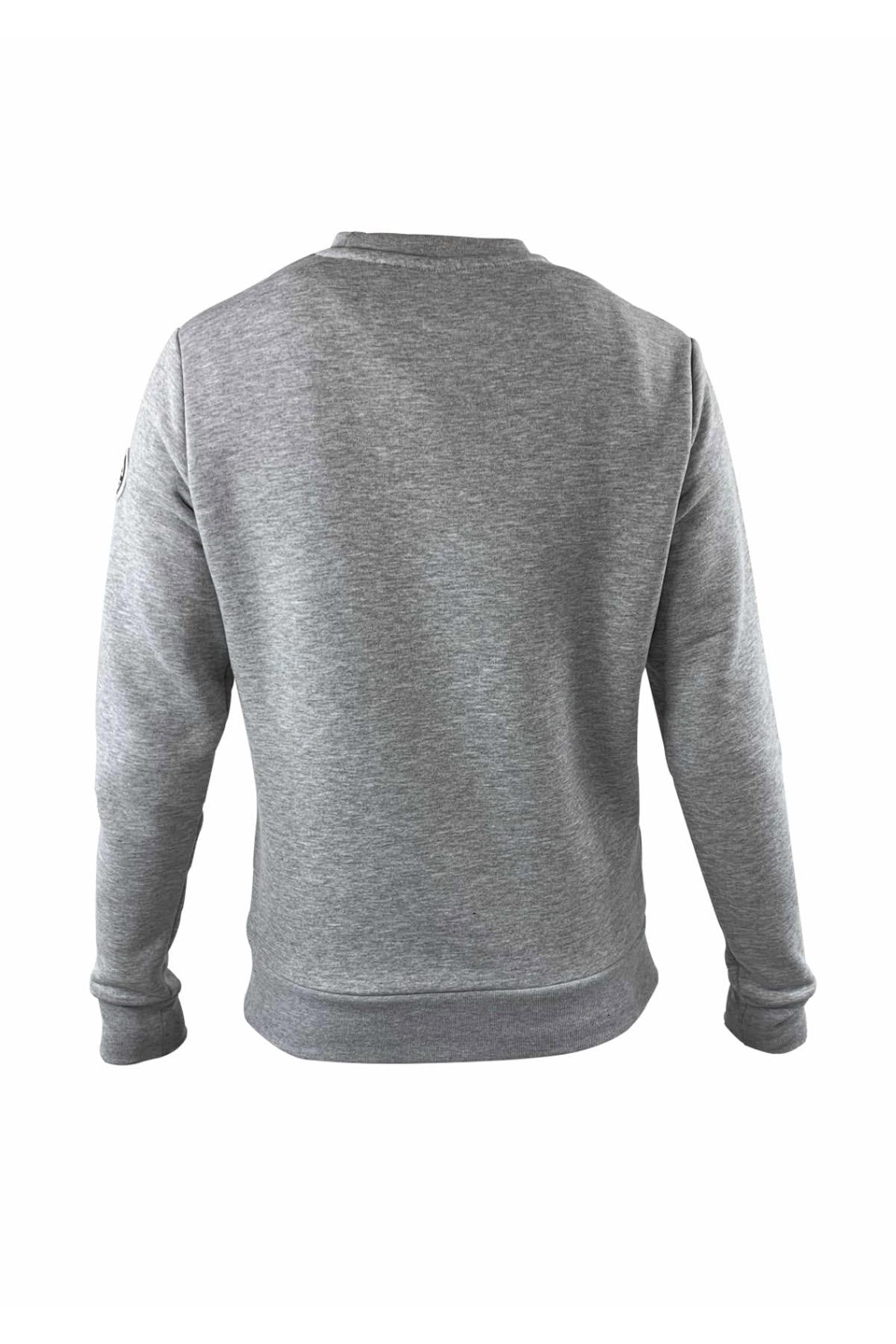 Men's heather gray sweater with H logo - Image n°3