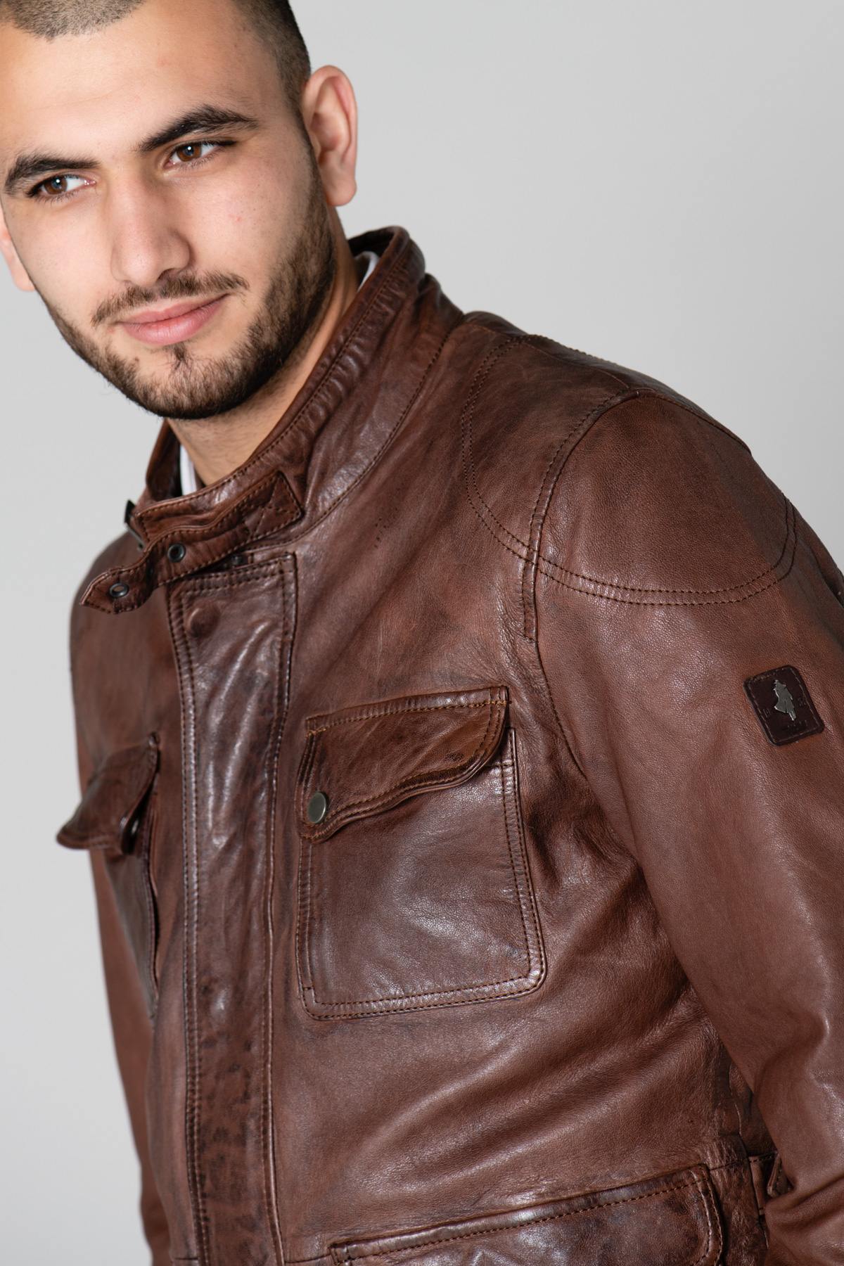 Aged leather safari jacket - Image n°2