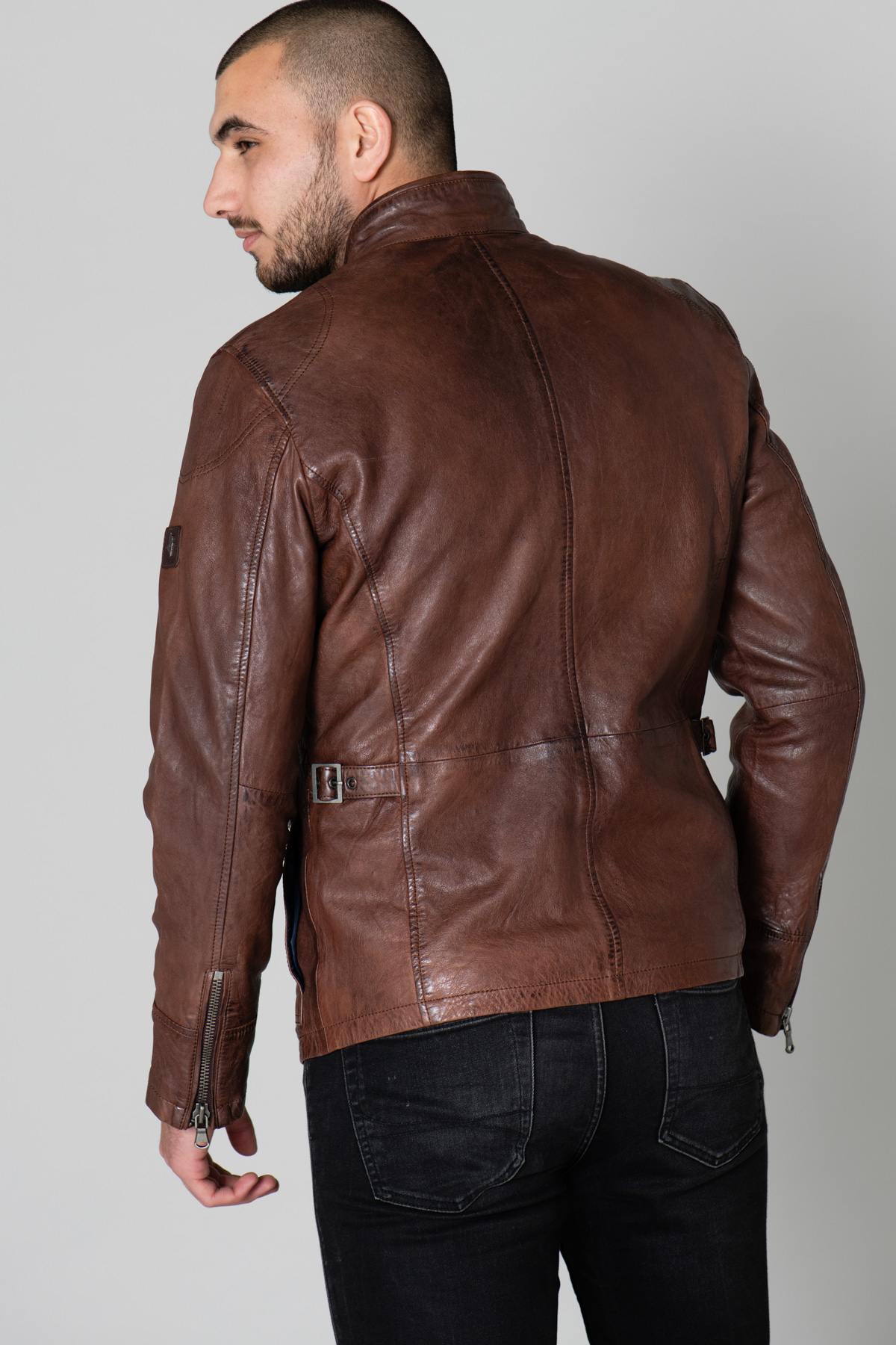 Aged leather safari jacket - Image n°7