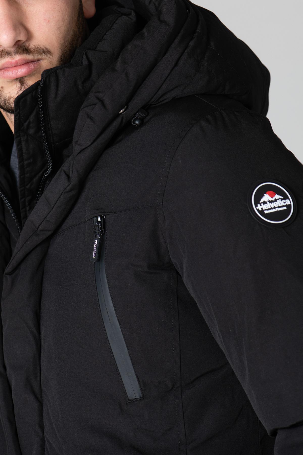 Black technical winter down jacket - Image n°3