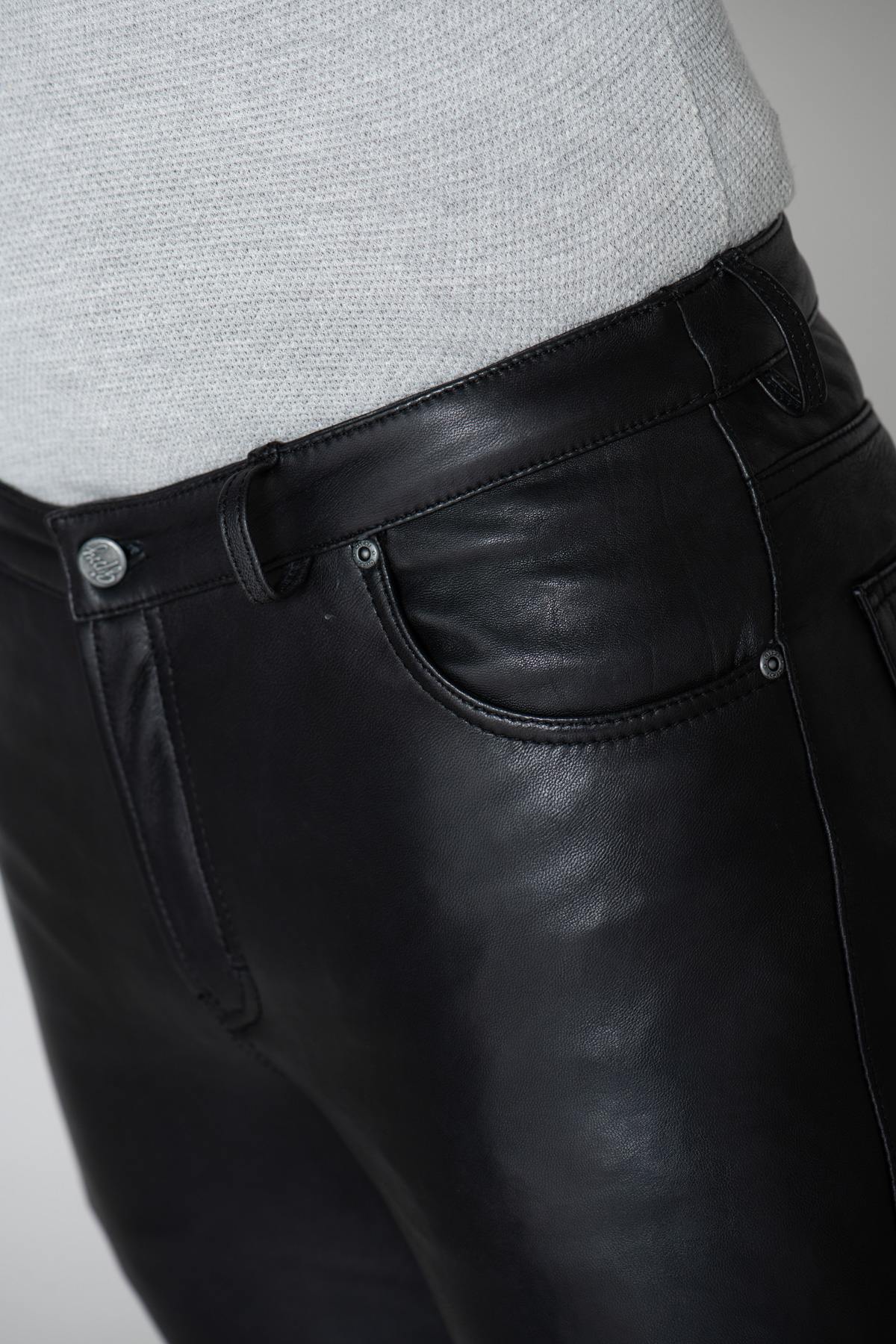  Black lambskin pants - Image n°3