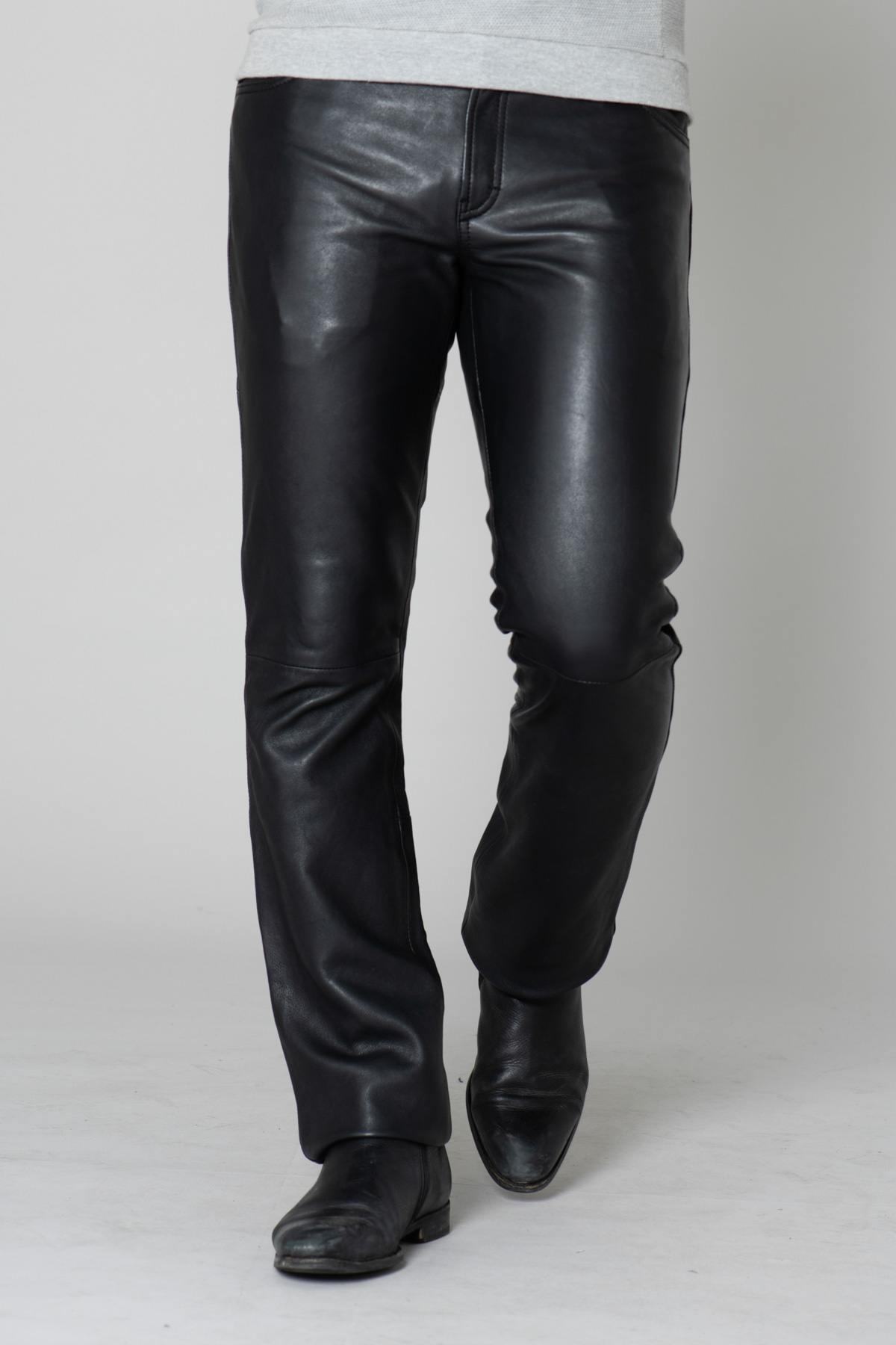  Black lambskin pants - Image n°5