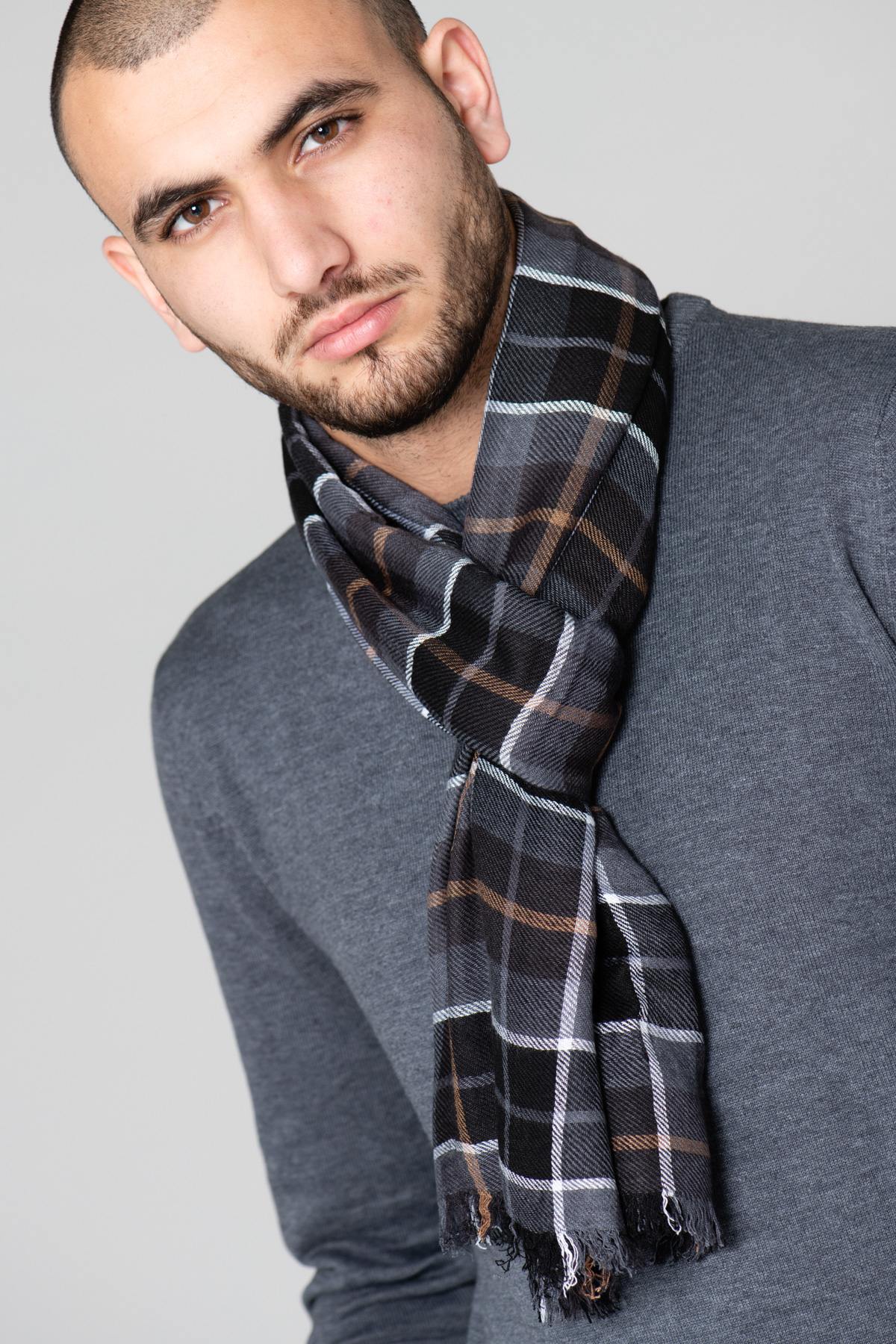 Men's cotton scarf - Image n°1