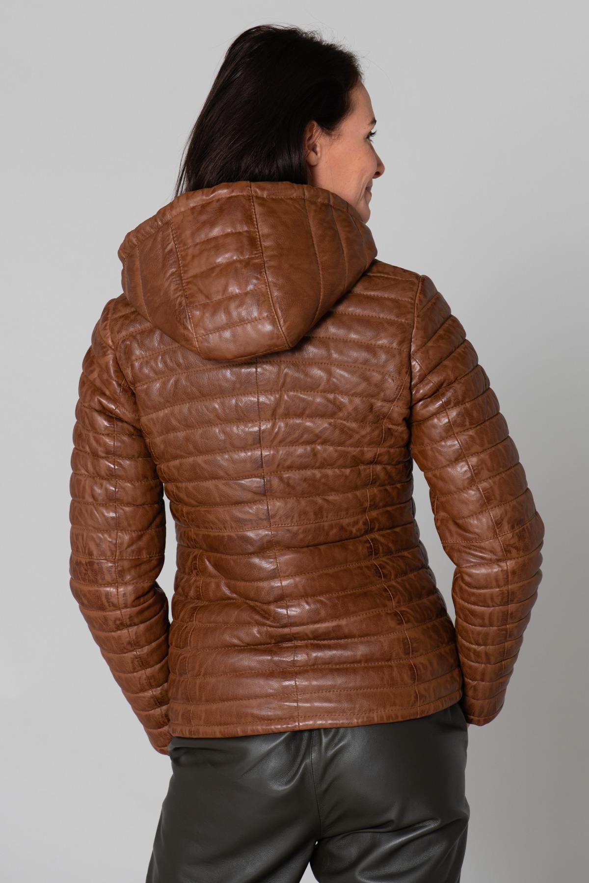 Cognac fine sportswear down jacket - Image n°6