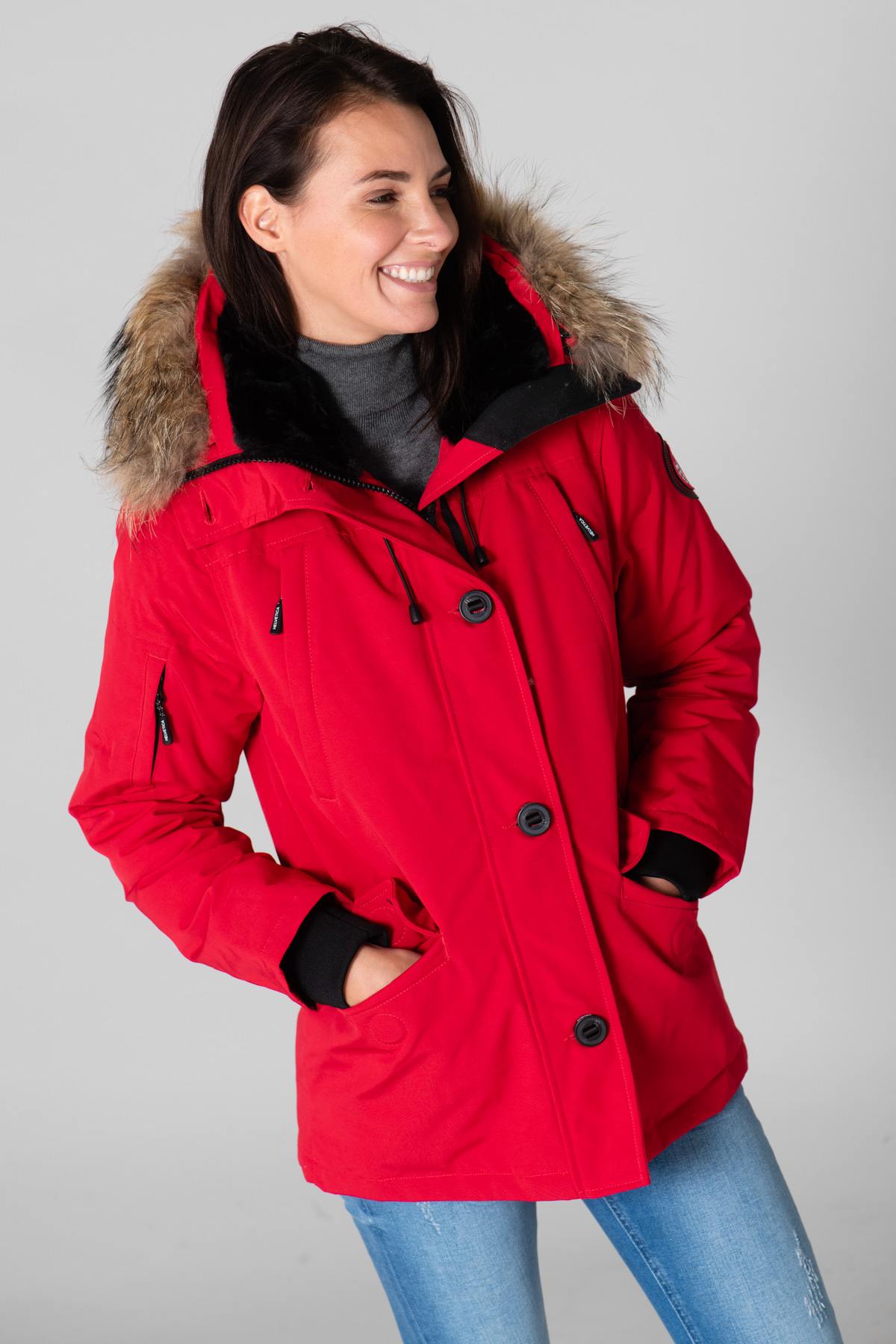 Red winter parka - Image n°4