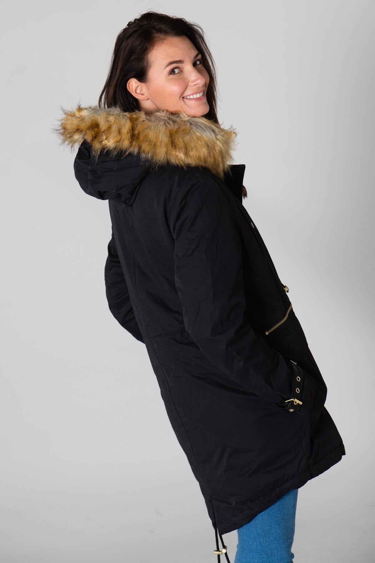 Women's parka with fur collar - Image n°4