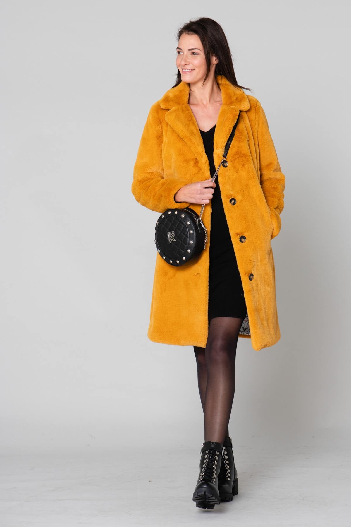 Long yellow faux fur - Image n°2