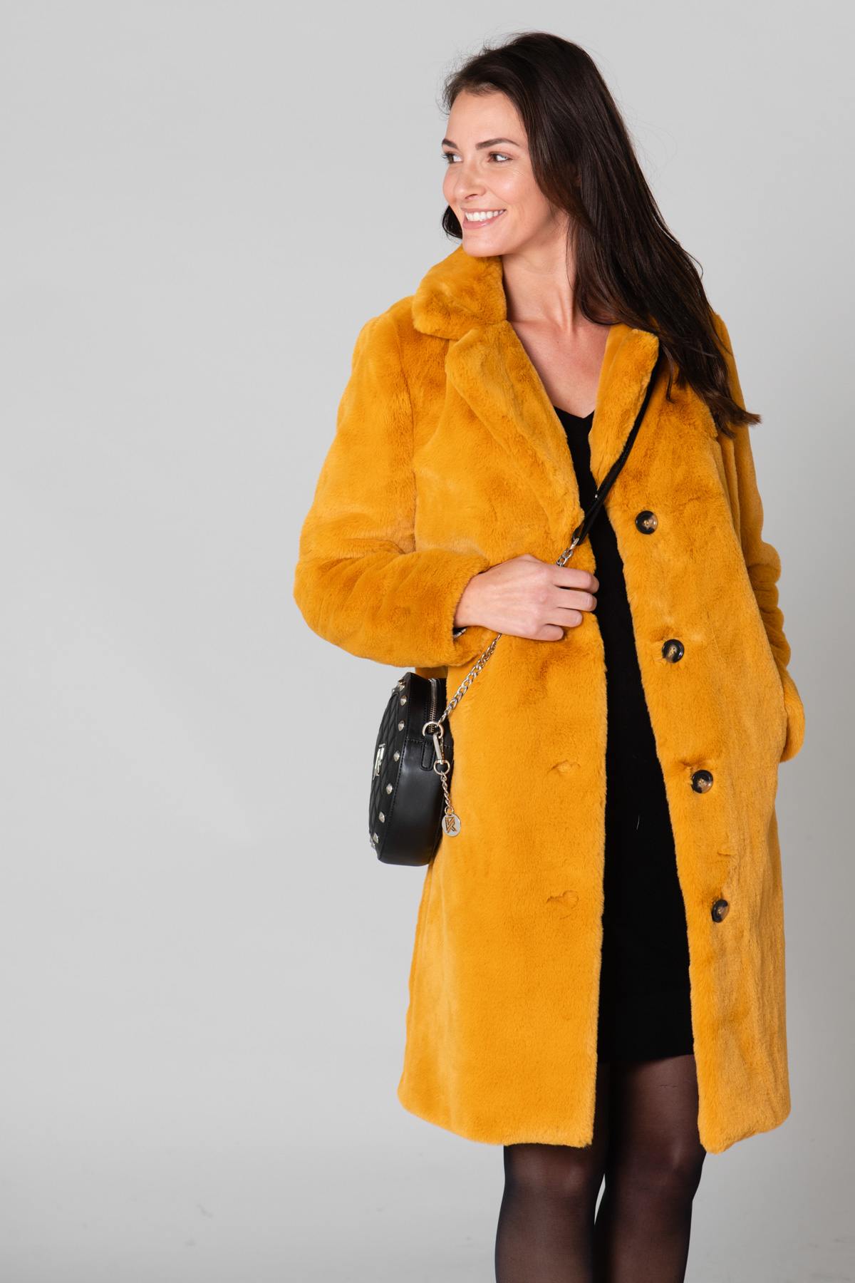 Long yellow faux fur - Image n°7