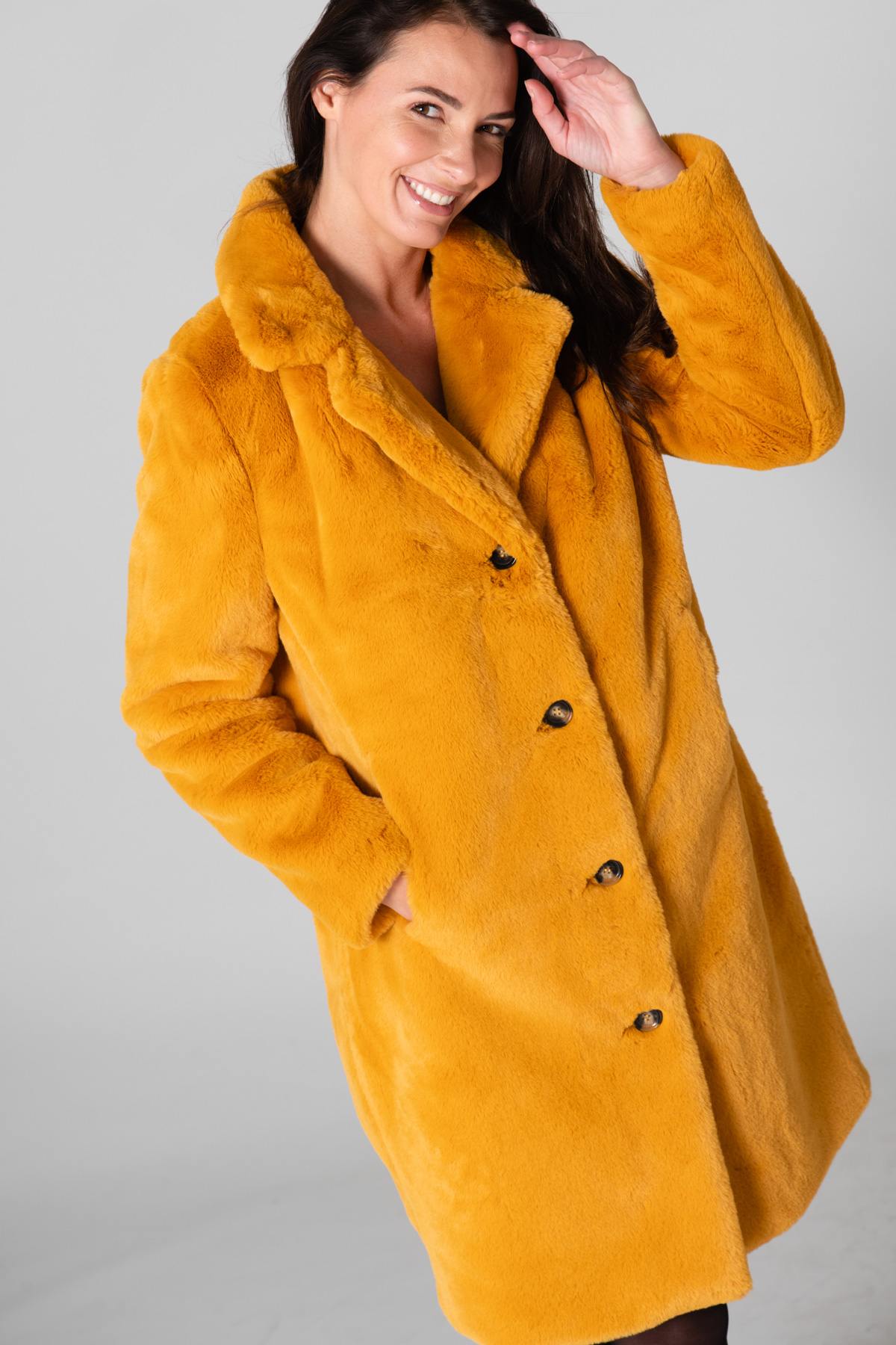 Long yellow faux fur - Image n°5