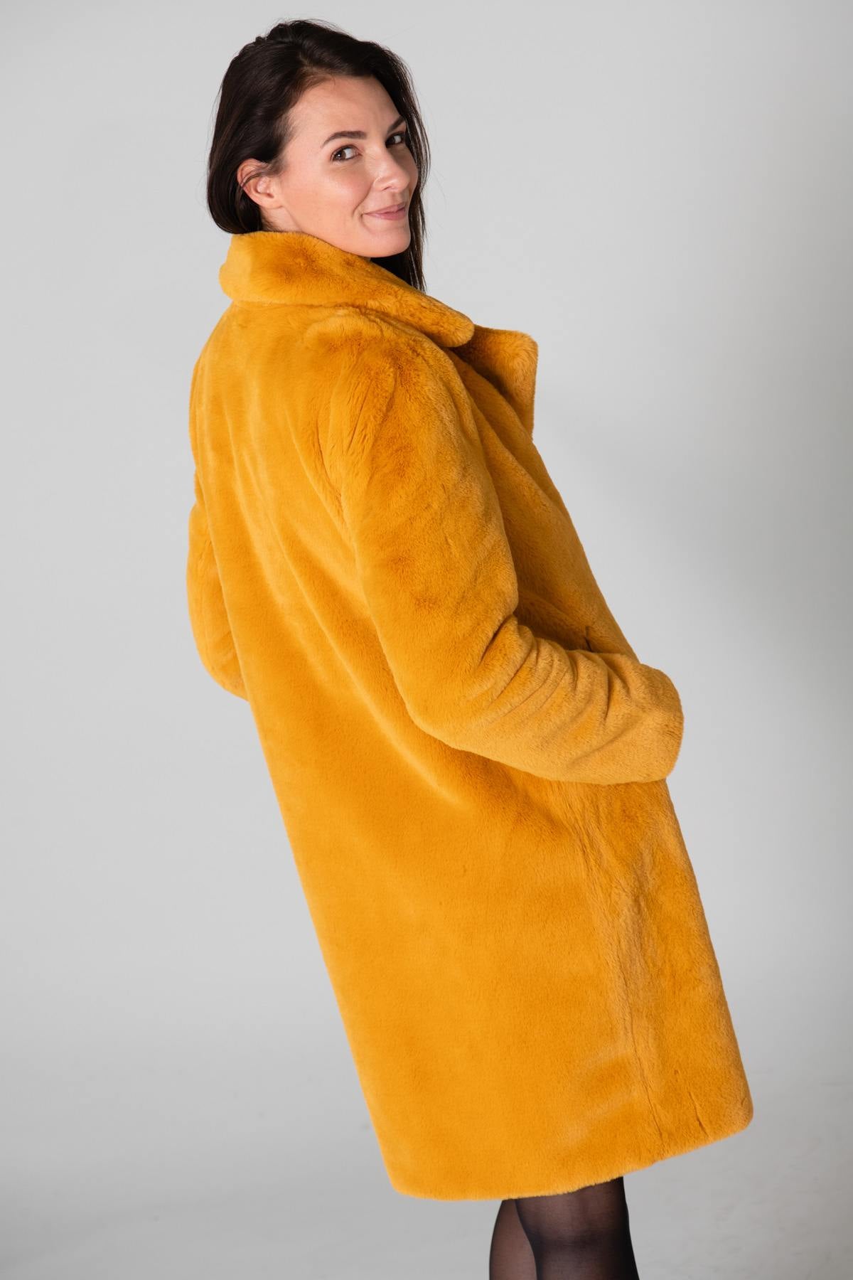 Long yellow faux fur - Image n°3