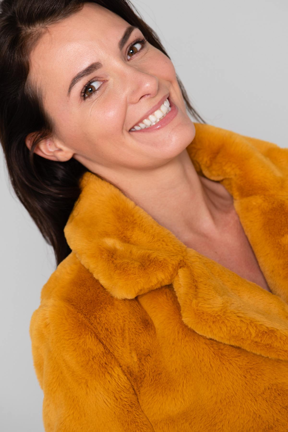 Long yellow faux fur - Image n°6