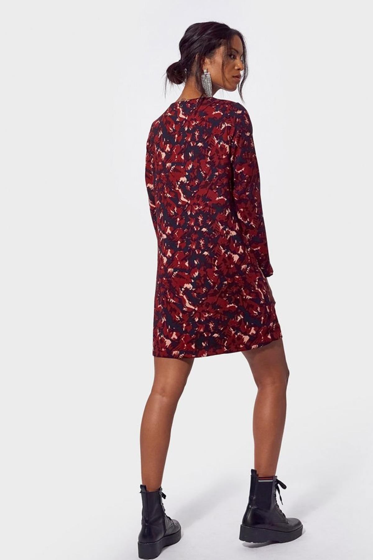 V-neck printed dress - Image n°3