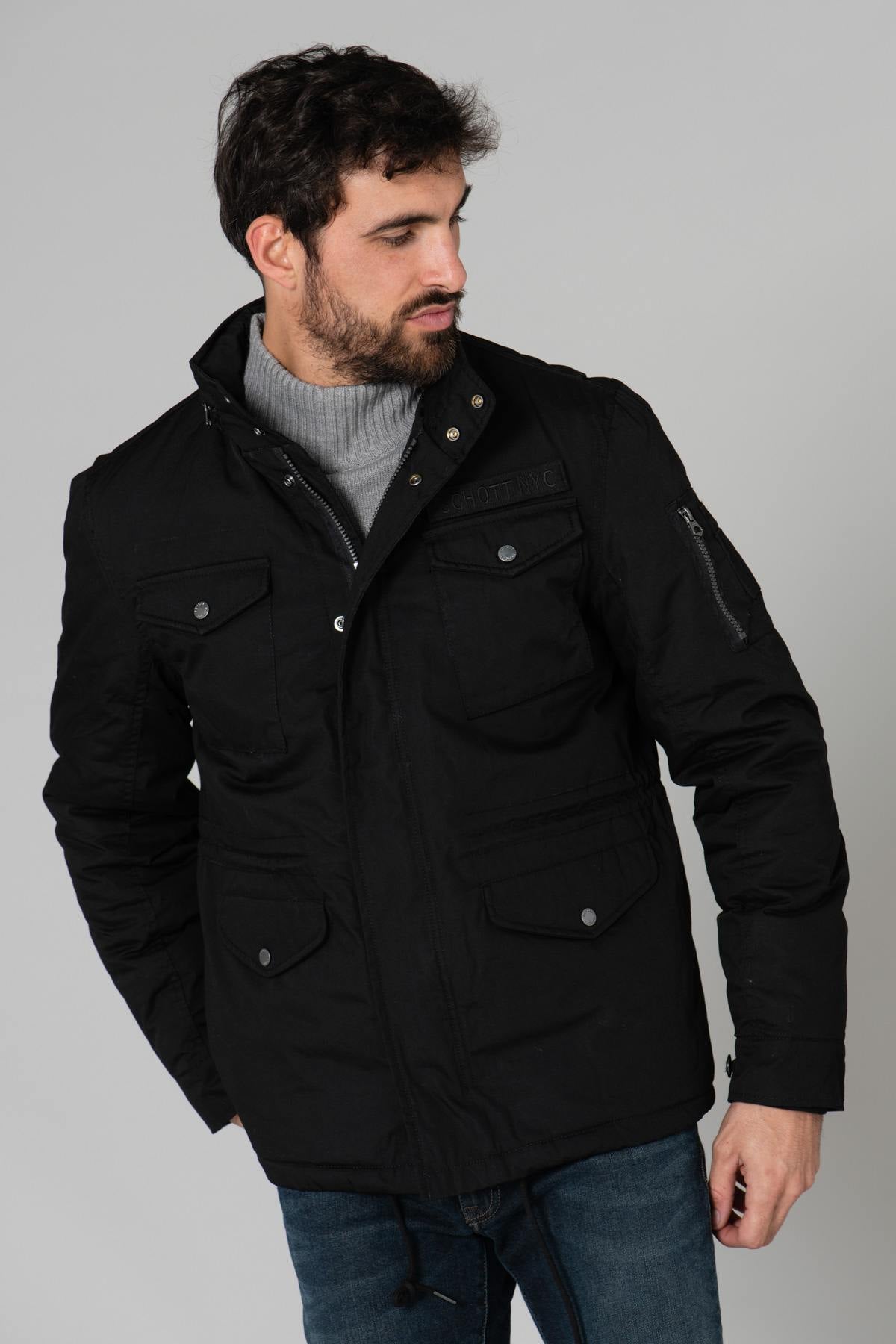 Men's 4-pocket black jacket - Image n°1