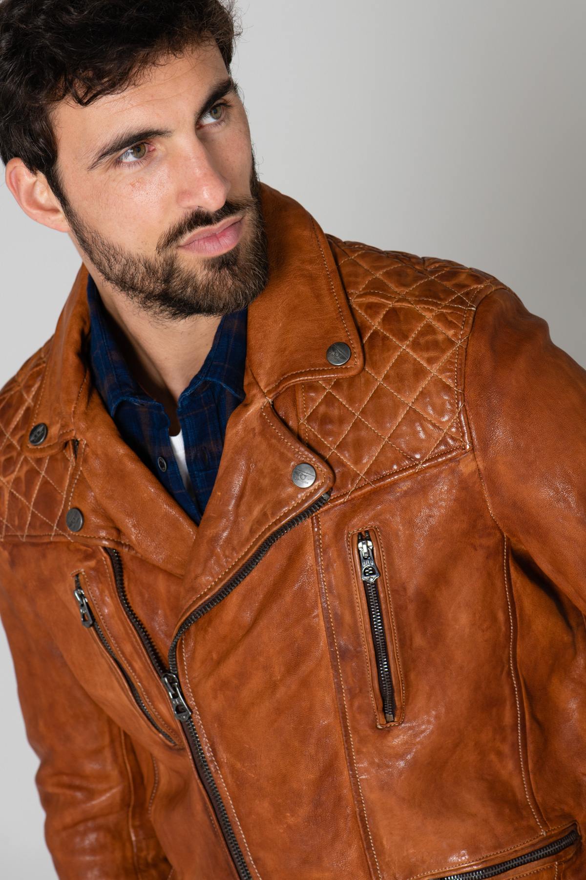 Vintage whiskey men's perfecto - Image n°7