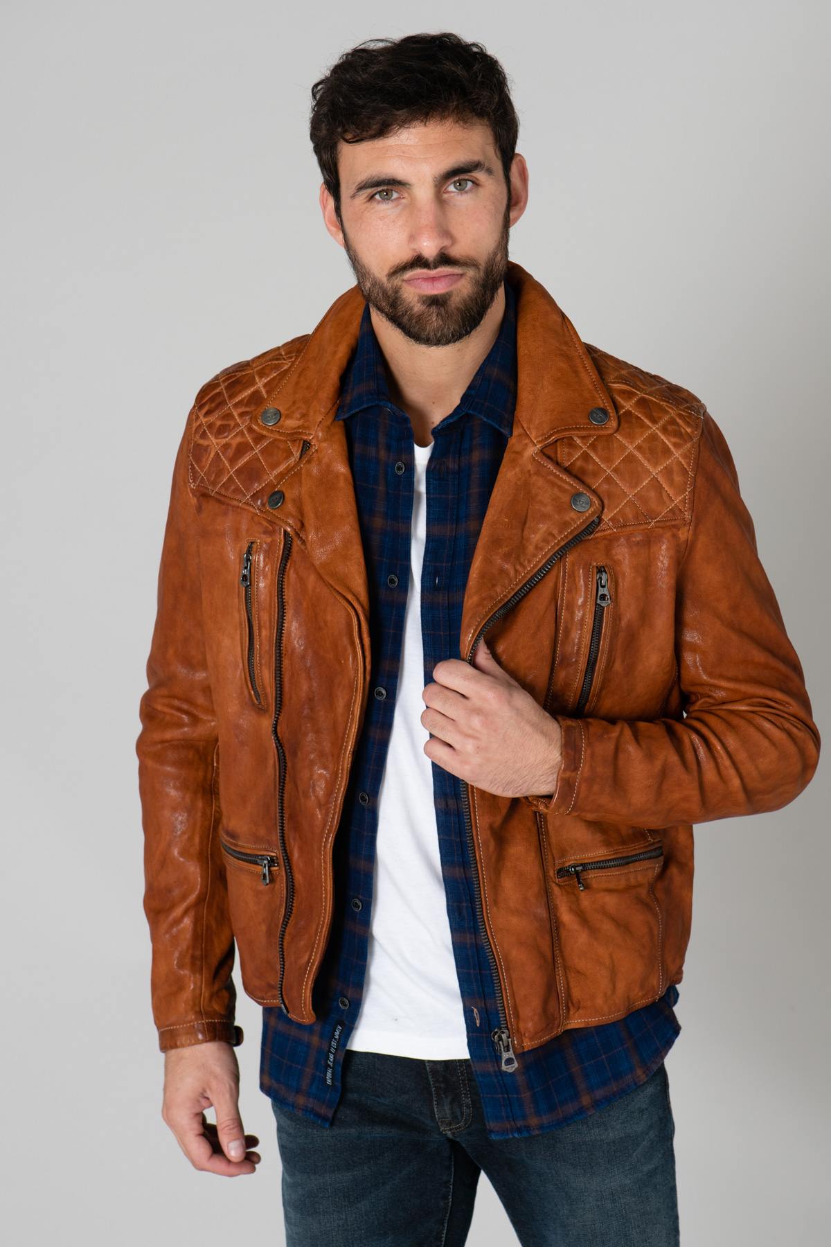 Vintage whiskey men's perfecto - Image n°4