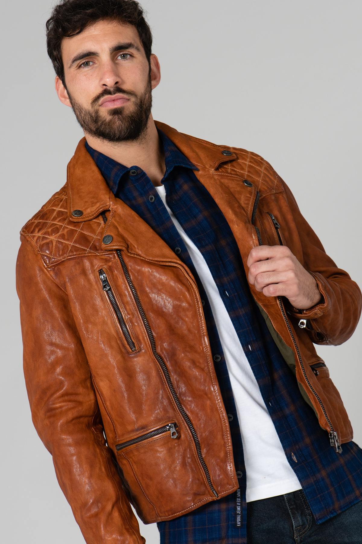 Vintage whiskey men's perfecto - Image n°1