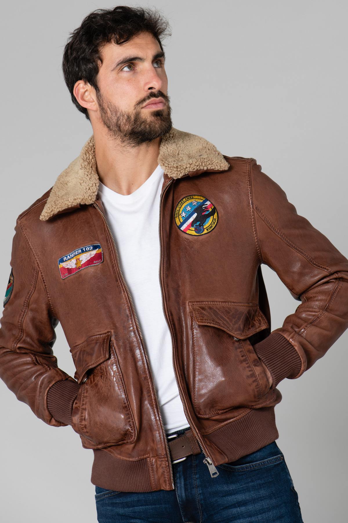 Pilot jacket with Ranger patches - Image n°5