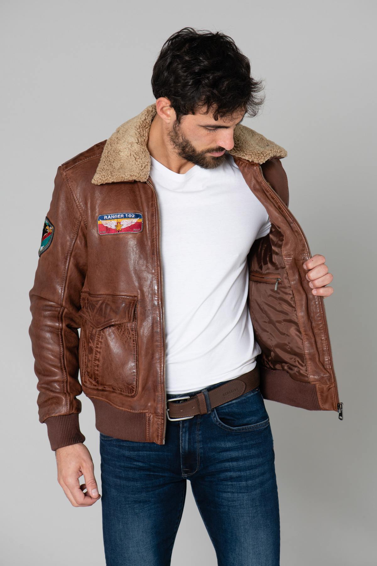 Pilot jacket with Ranger patches - Image n°9