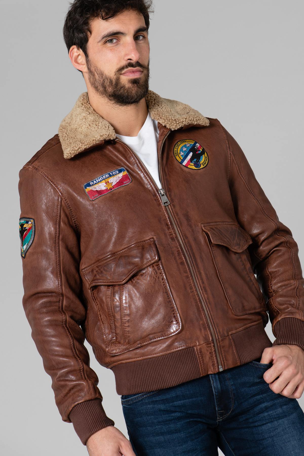 Pilot jacket with Ranger patches - Image n°10