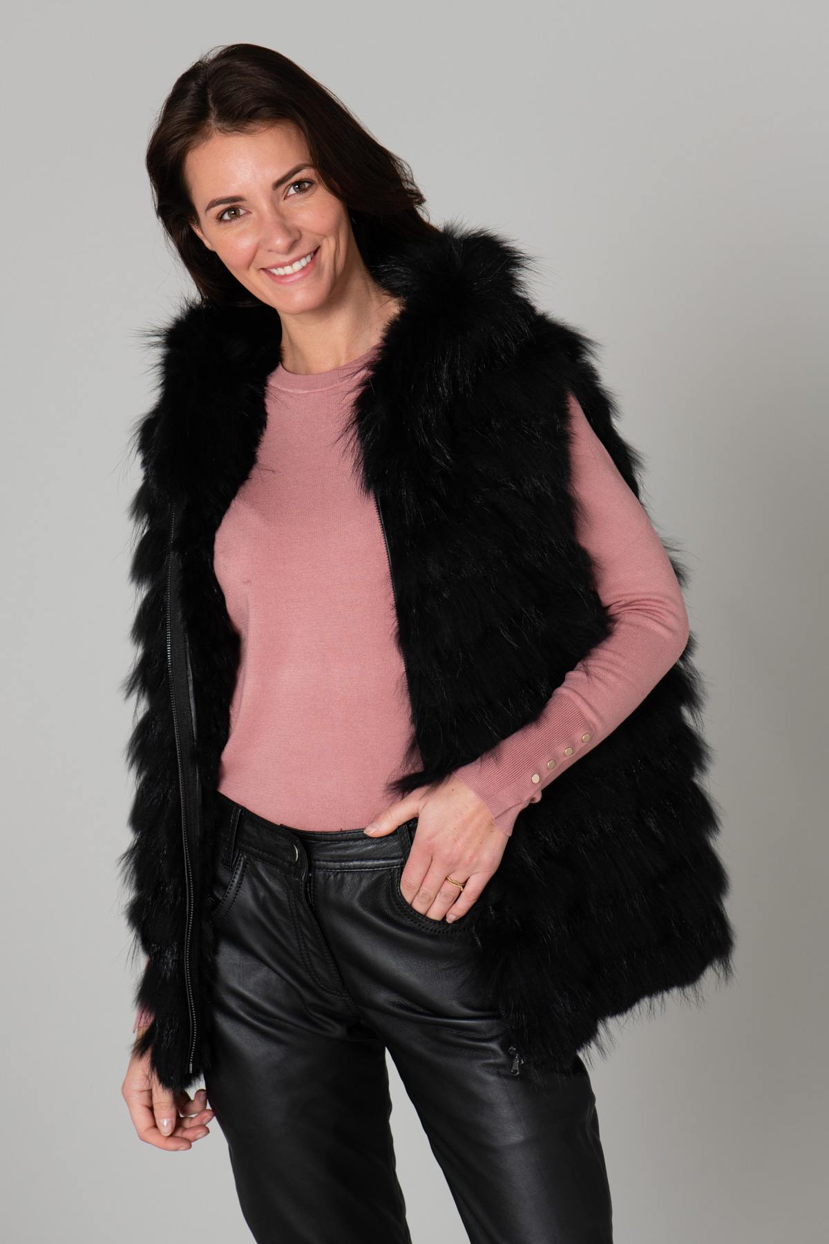 Women's fur vest - Image n°3