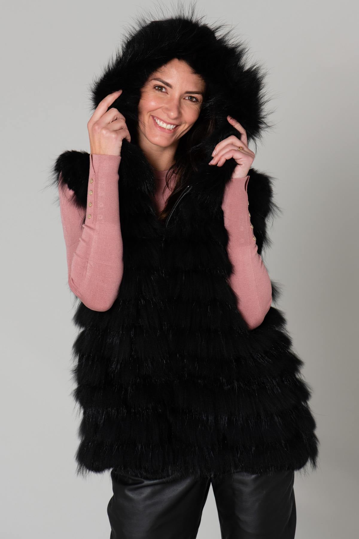 Women's fur vest - Image n°4