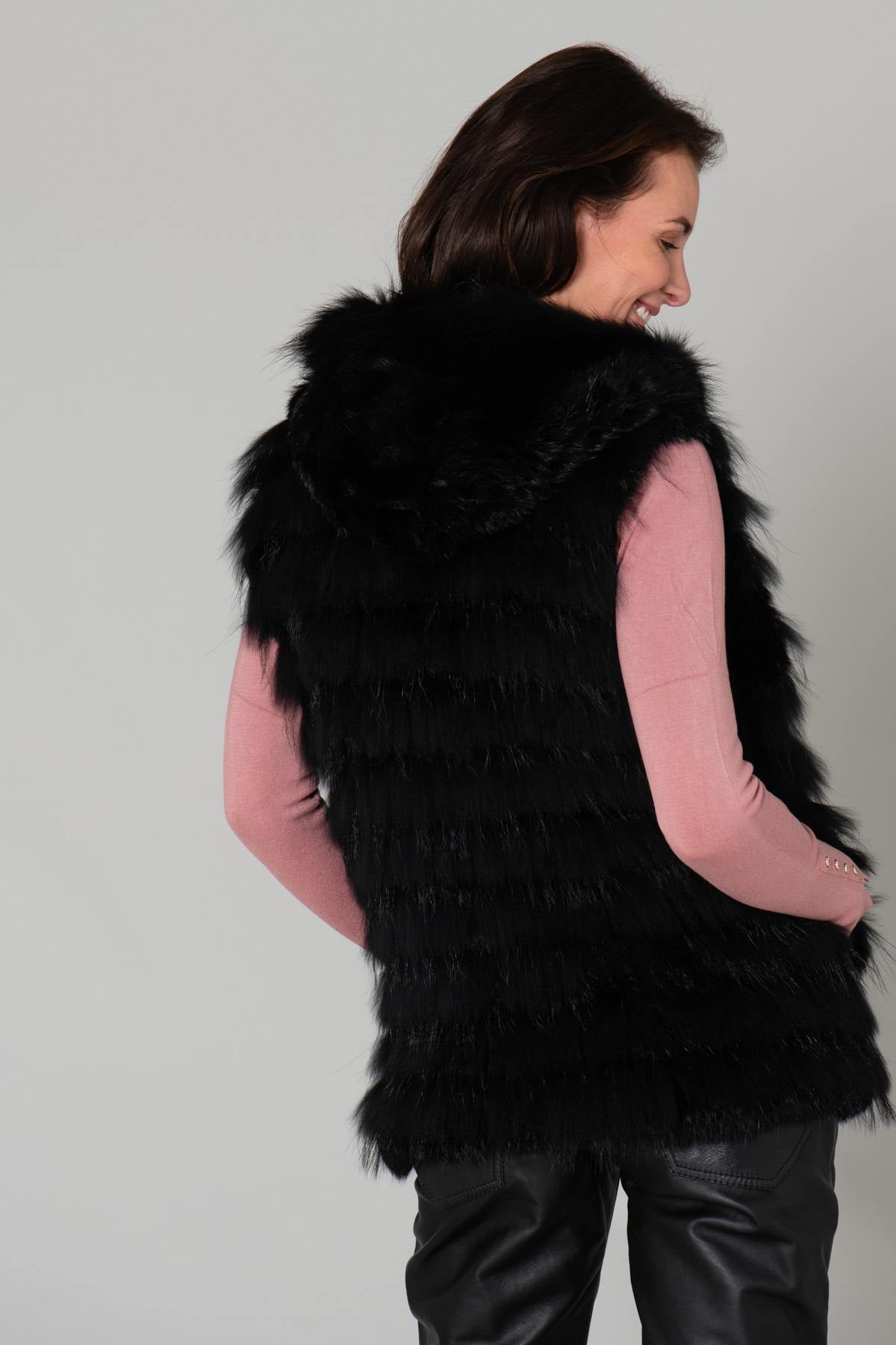 Women's fur vest - Image n°7