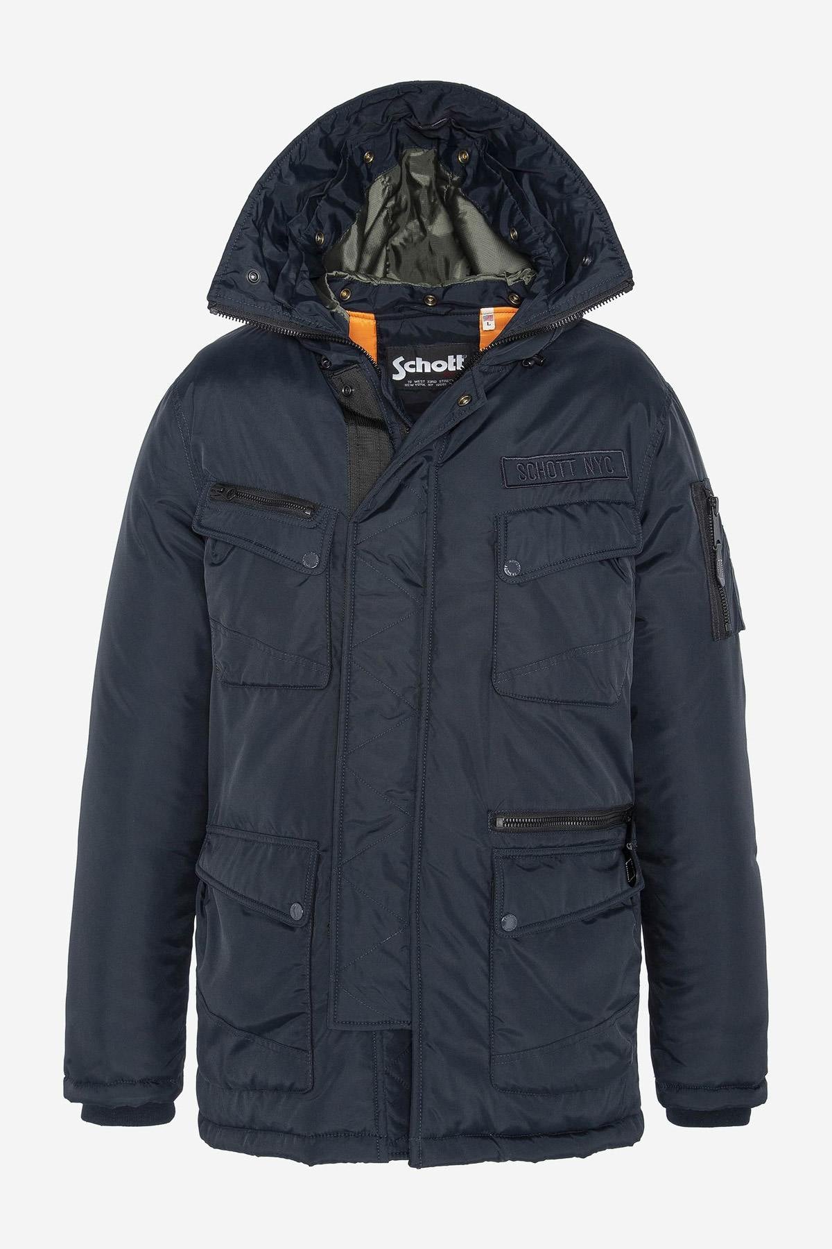 Men's navy blue snorkel parka - Image n°7