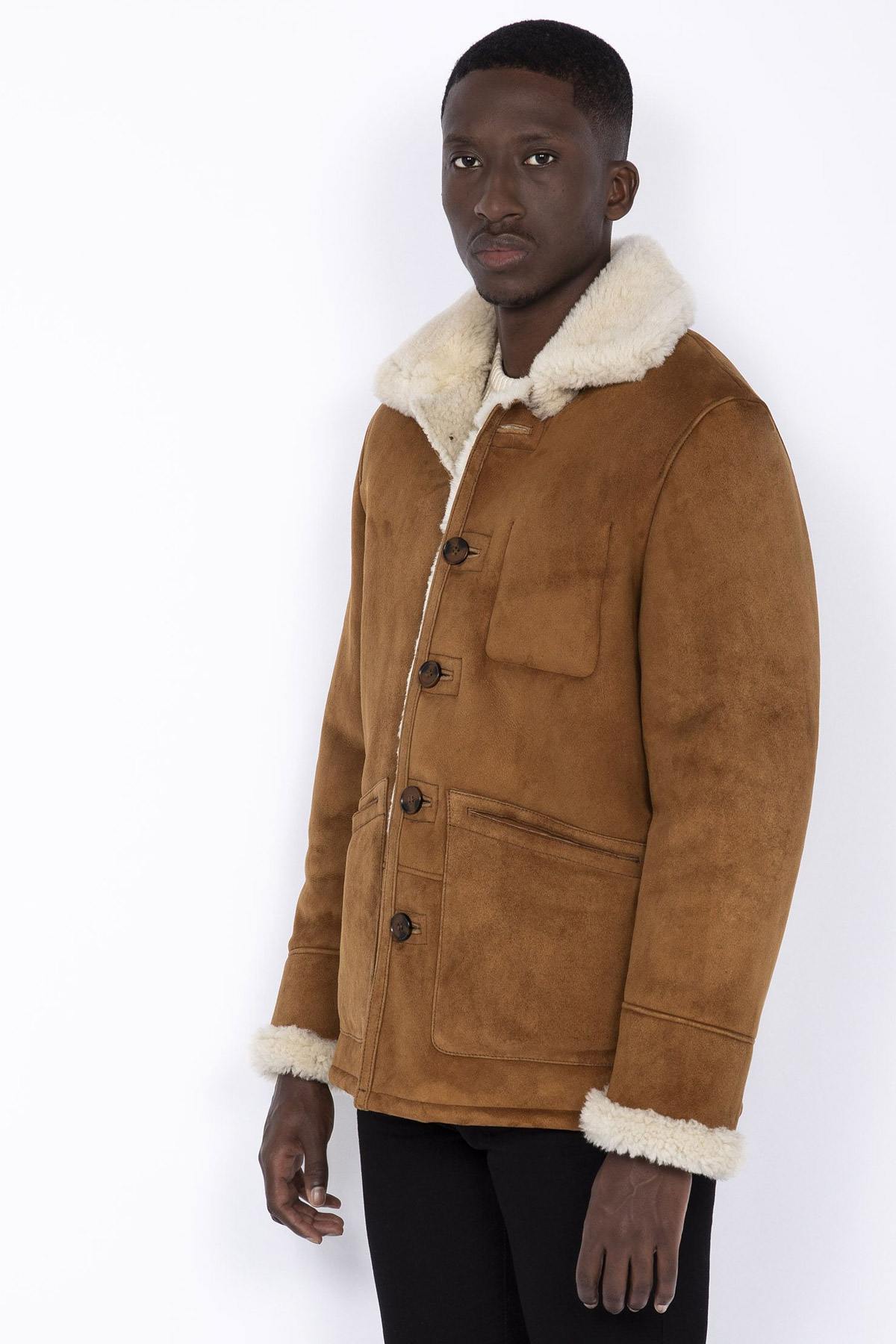 Suede shearling rancher jacket - Image n°3