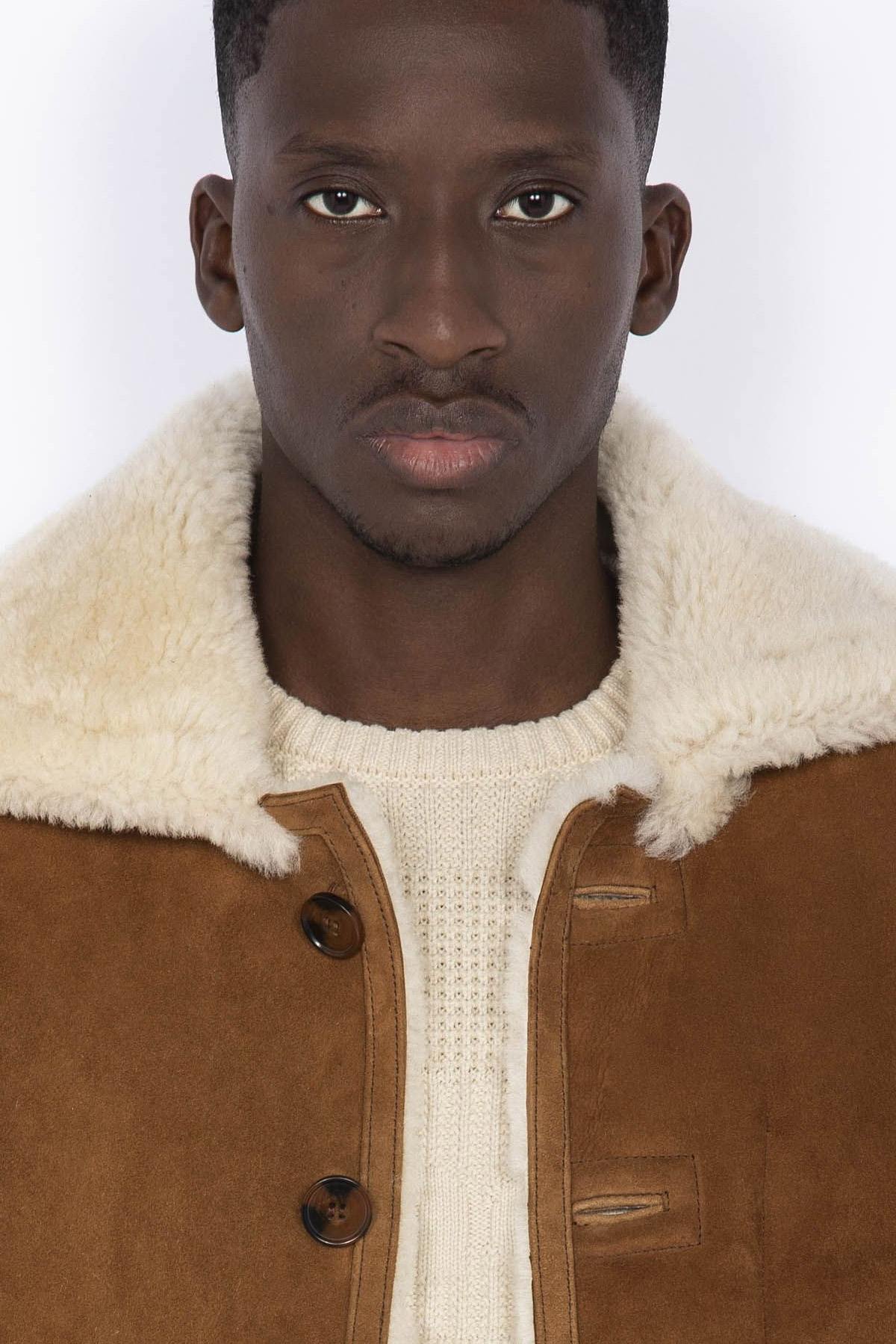 Suede shearling rancher jacket - Image n°4